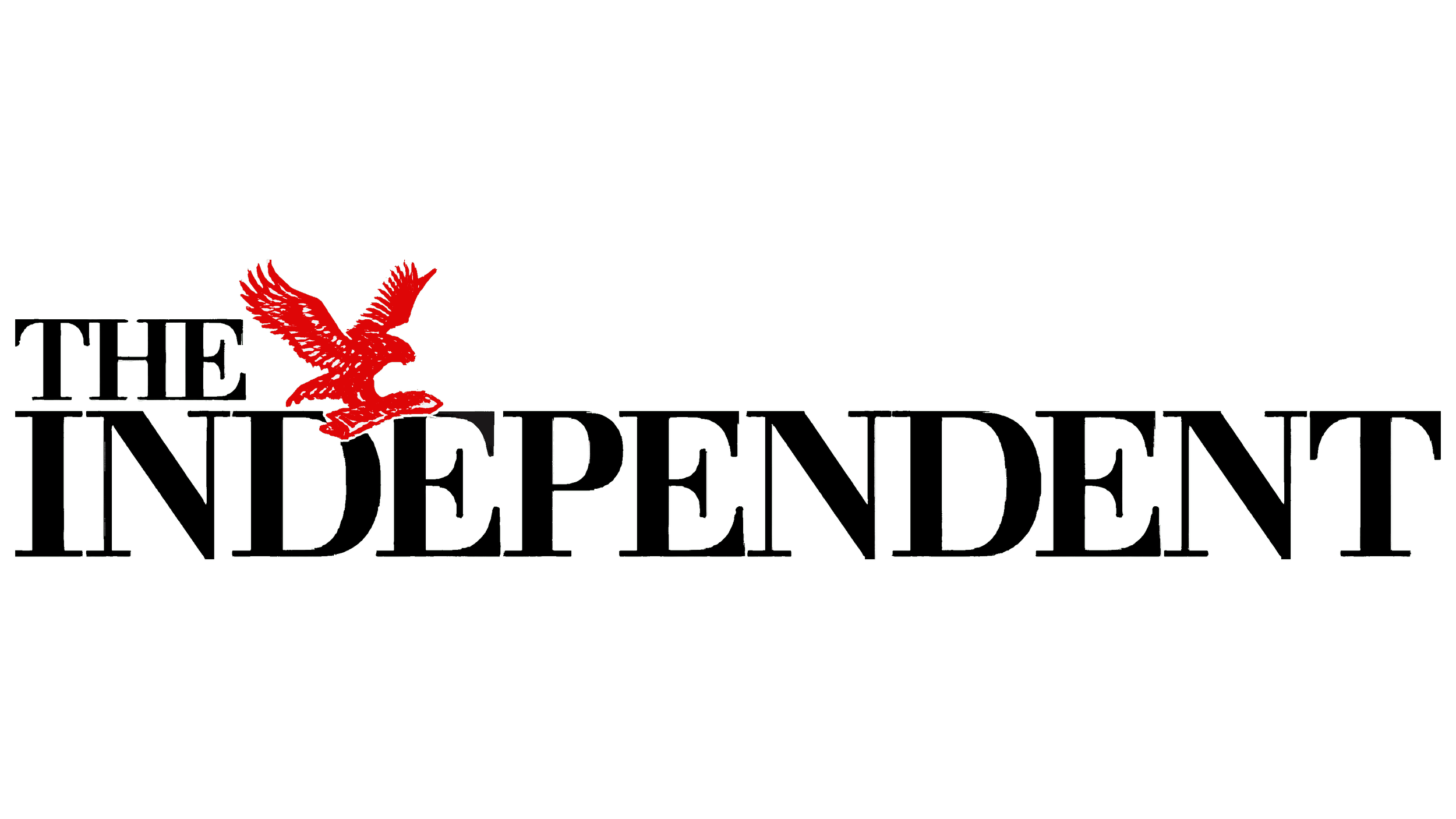 The logo of the TV show 'The Independent' featuring a red eagle with outstretched wings above the word 'Independent' in large black outline letters, with the word 'THE' in smaller black outline letters to the left.