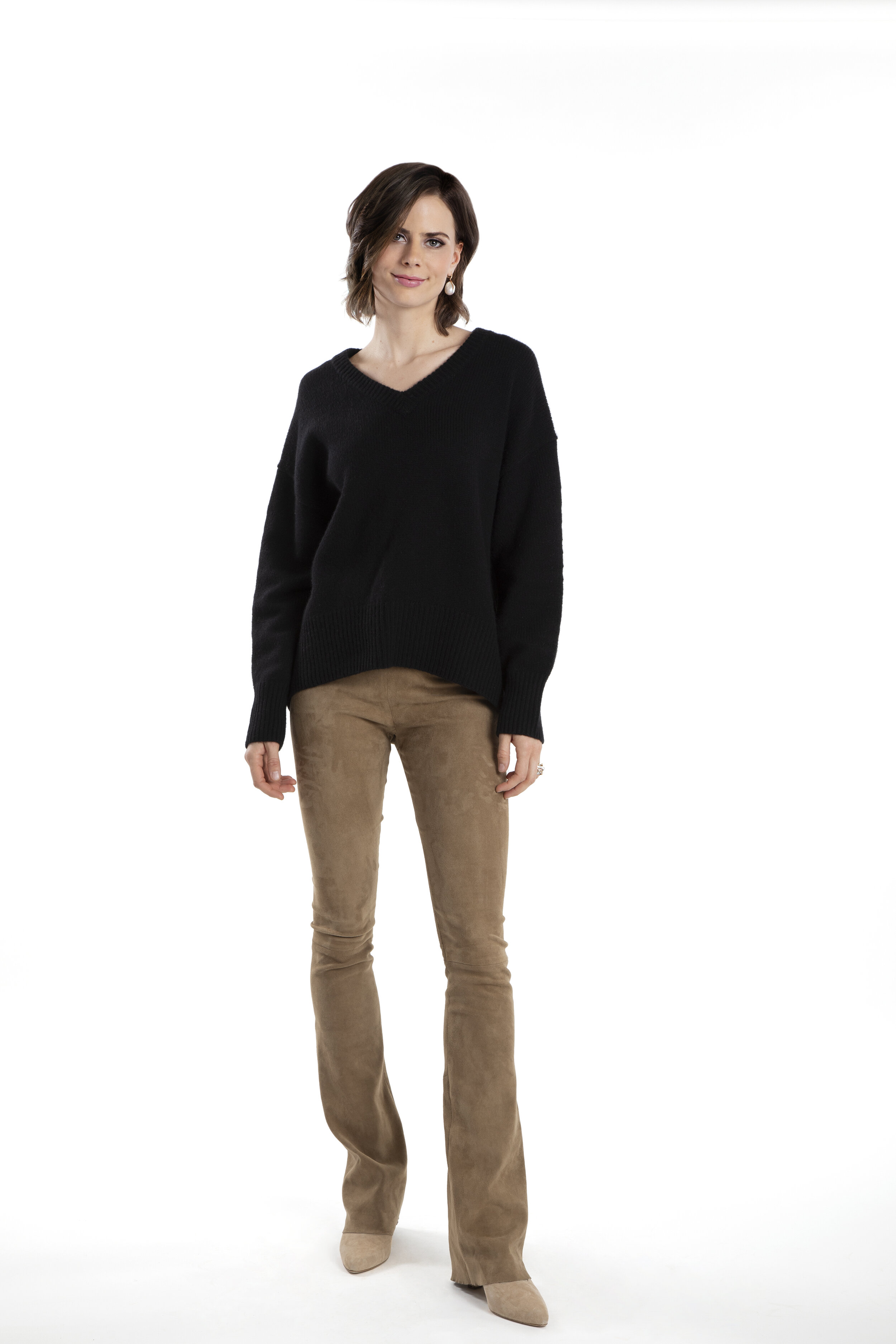 Suede Bootleg Leggings with Stretch, $1495