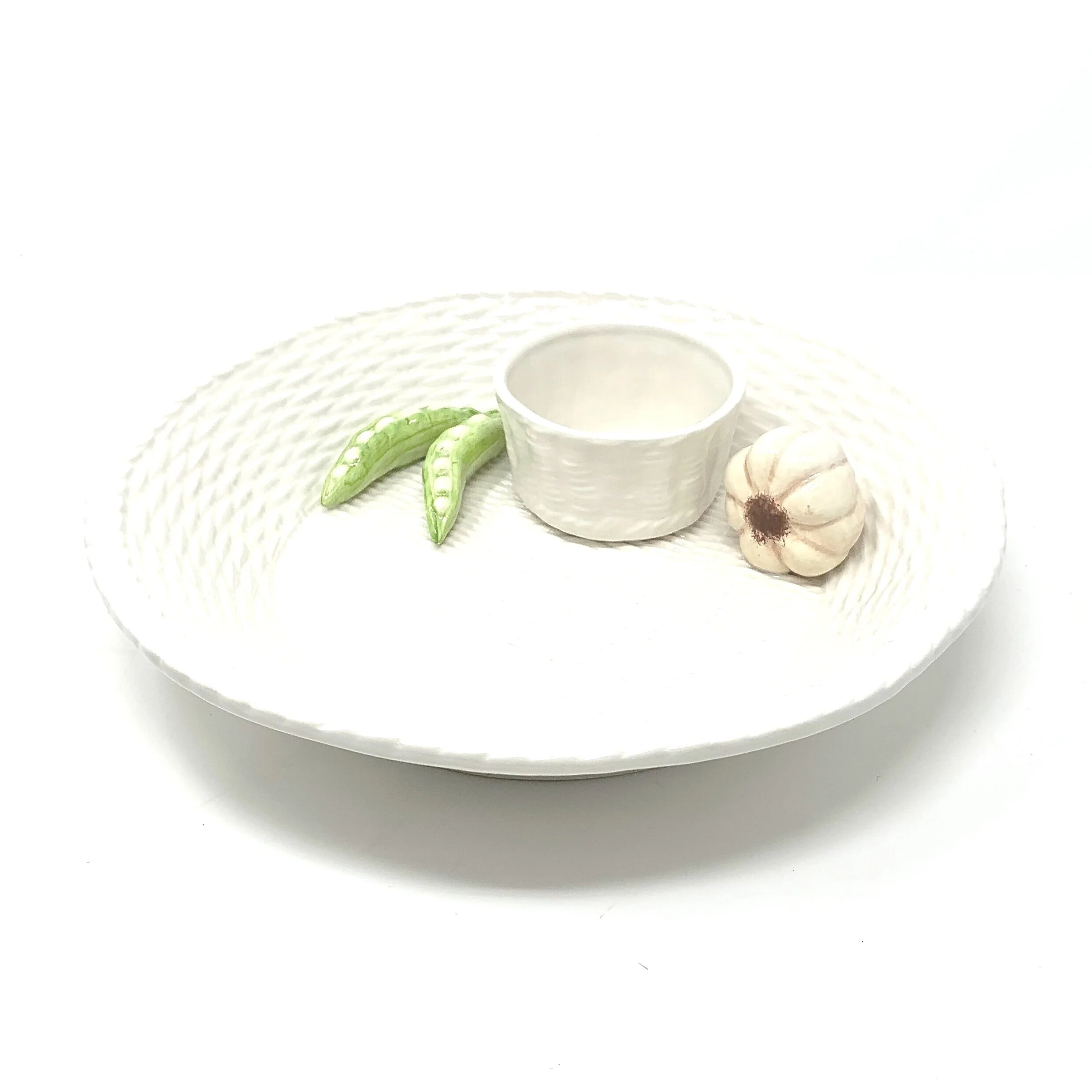 White Wicker Bowl