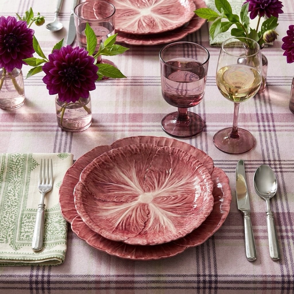 A fall table that starts and ends with a plate. 

#cabbagewareplates #importedceramics #falltable  #dahliaseason