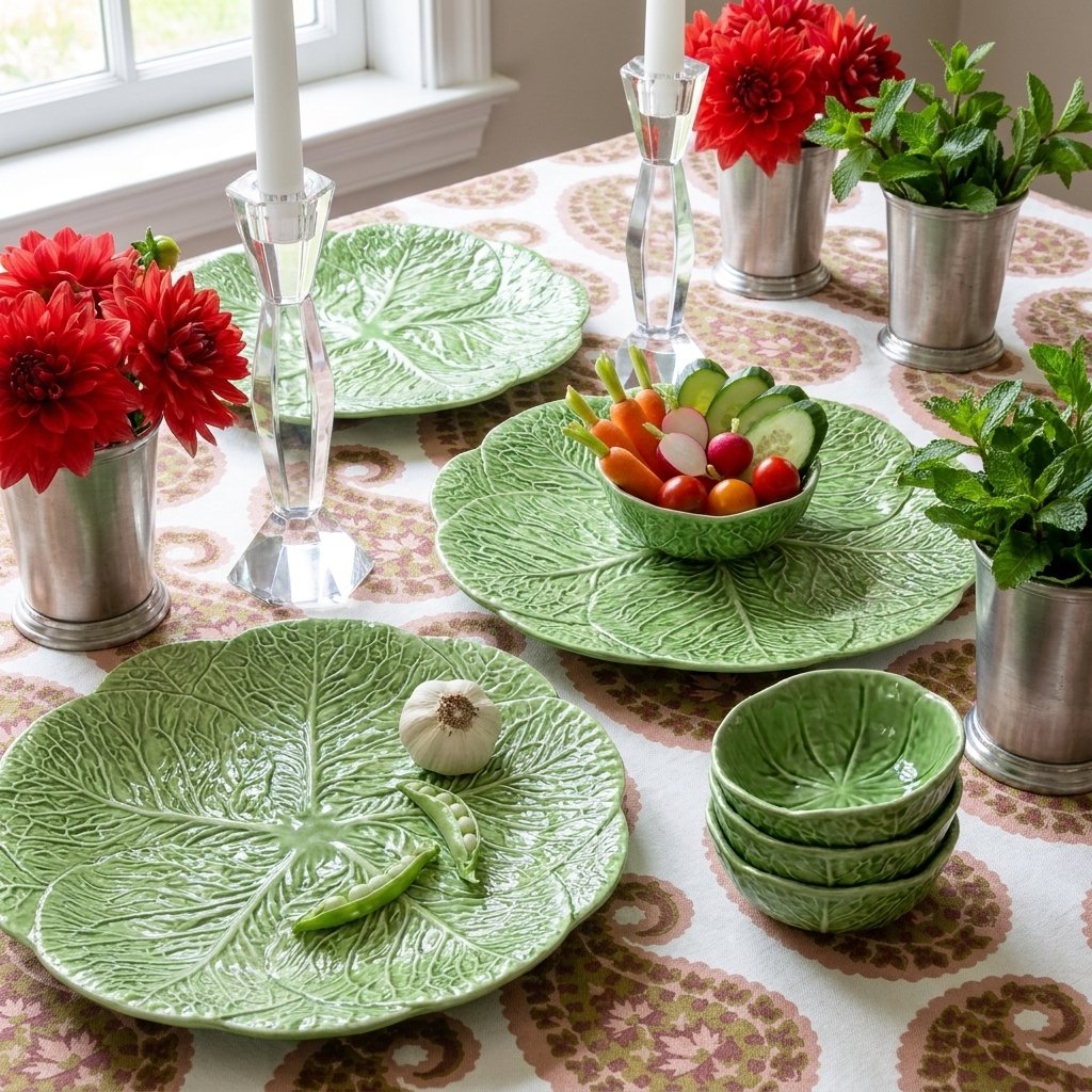 Cabbage Leaf Chip and Dip, with Peas and Garlic