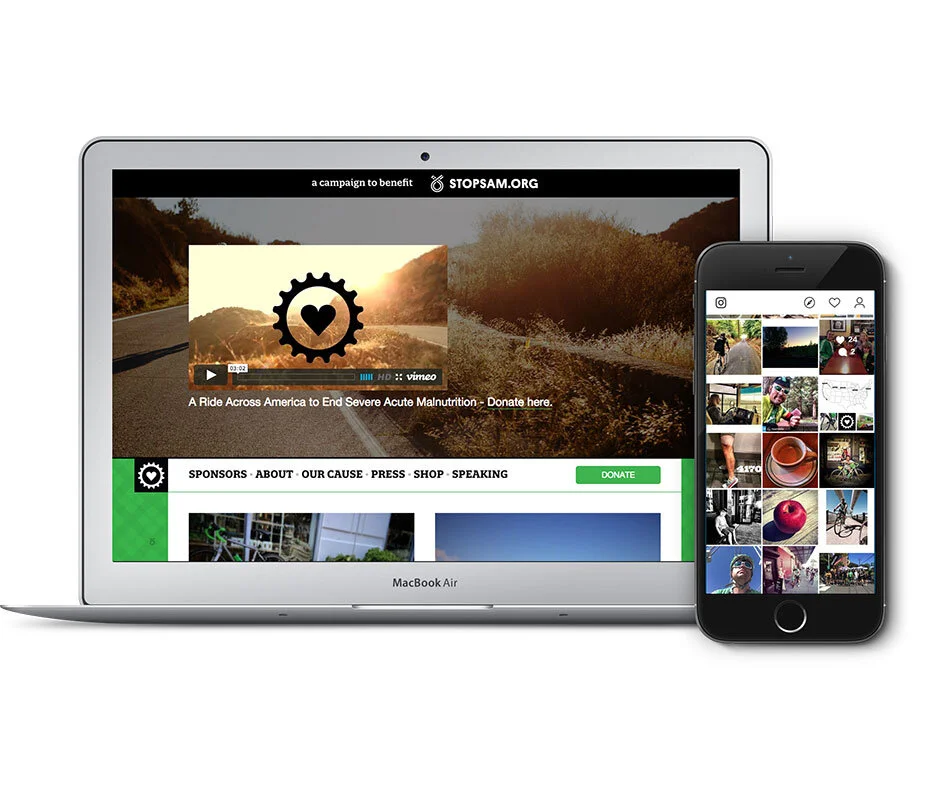  CycleCause site and social media 