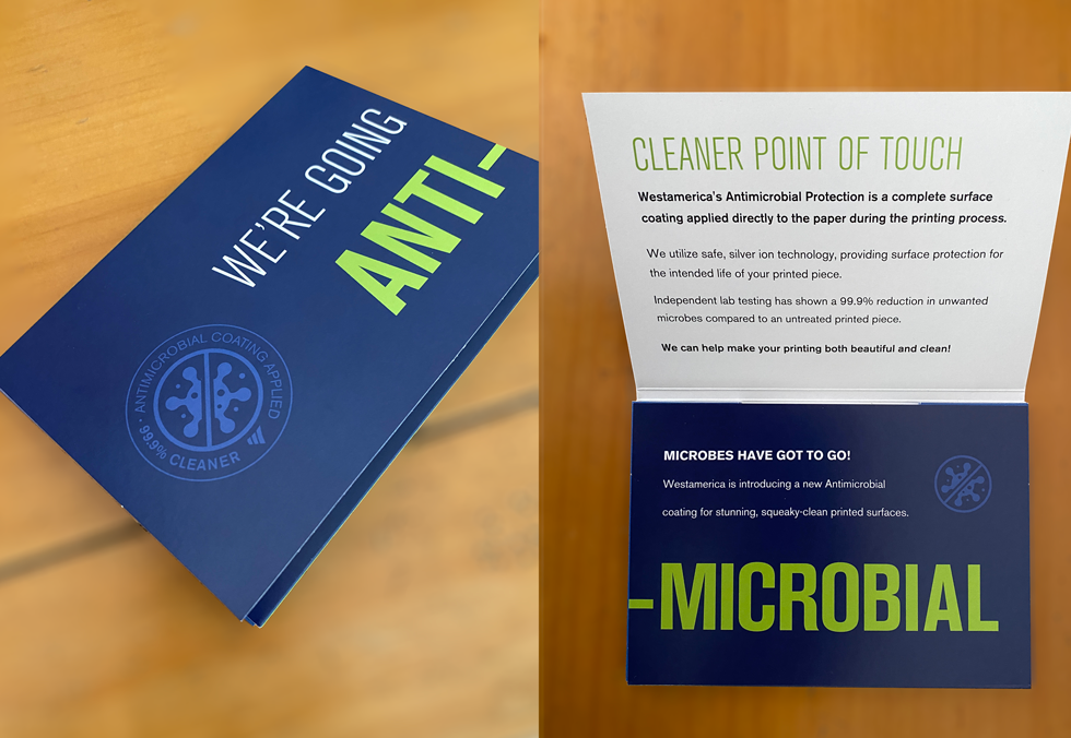 ANTI - MICROBIAL direct mail piece. 