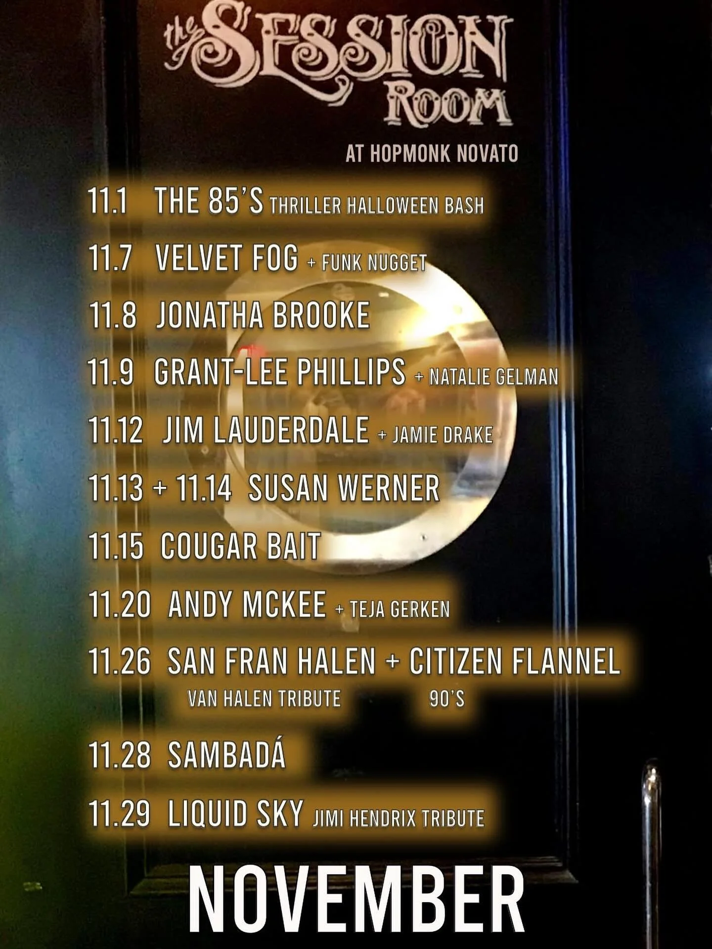 November Lineup at HopMonk Novato