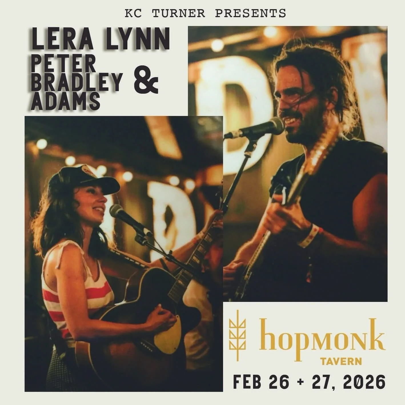 Two Evenings with @leralynn &amp; @peterbradleyadams at HopMonk Novato

Feb. 26 &amp; 27 - 8pm 
🎟️ Avail