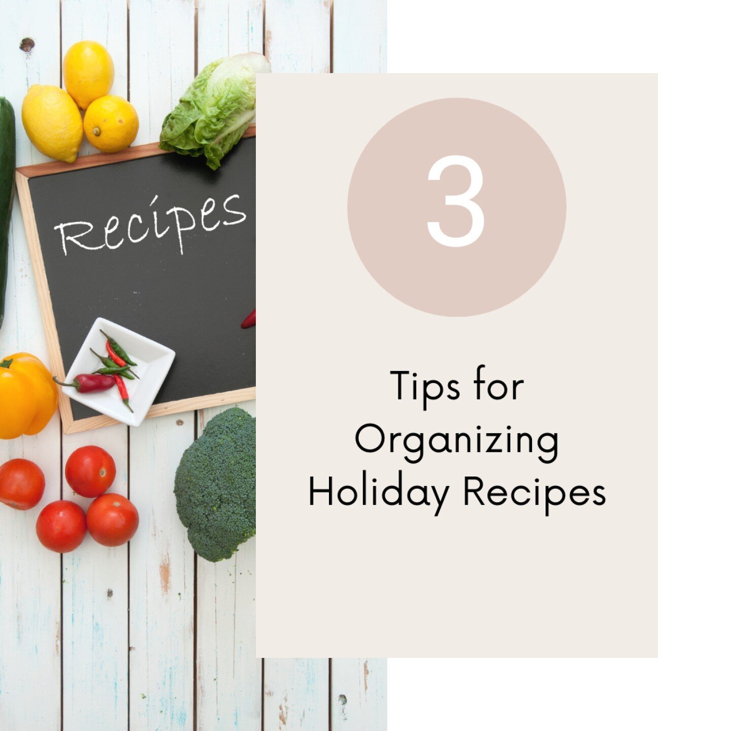 🍳✨ Ready to sprinkle some magic on your holiday recipes? 🎄📚 Let's make organizing your culinary adventures a piece of cake with these tips:

📱 1. Embrace the Digital Kitchen: Say bye-bye to dusty cookbooks! Use apps like #Paprika or #Pinterest to