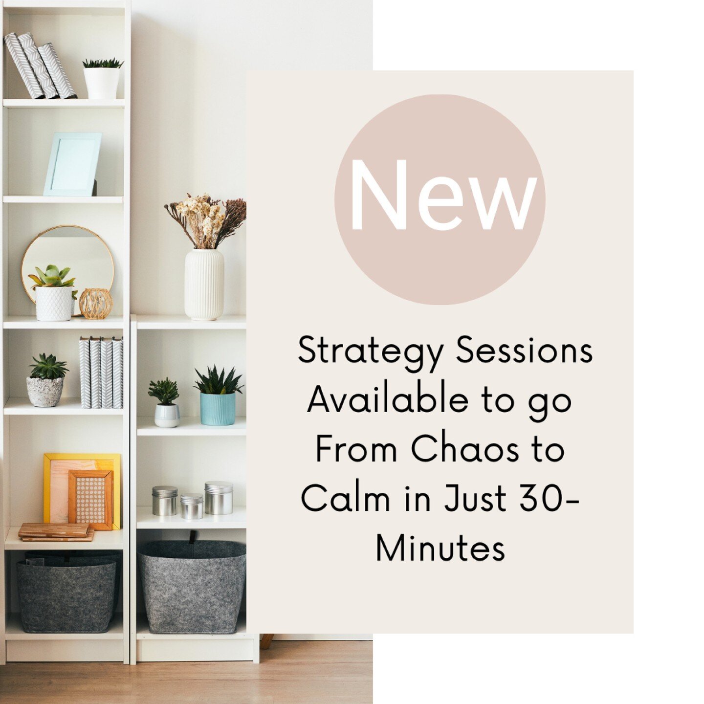 Tired of spending hours searching through clutter? Our 30-minute Strategy Sessions are the solution! 

Discover the power of organized living and reclaim your home in just 30 minutes! 

Learn the art of decluttering and organization, bidding farewell