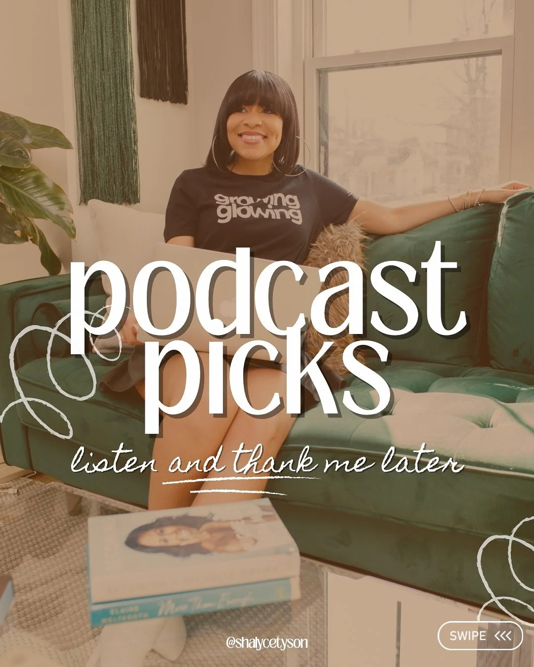 This month, I fell back in love with listening to podcasts. Swipe for 5 episodes I listened to this month that were so good I had to share!

And here&rsquo;s your reminder to tune out the noise and turn up the things that will help you grow. 

Tap In