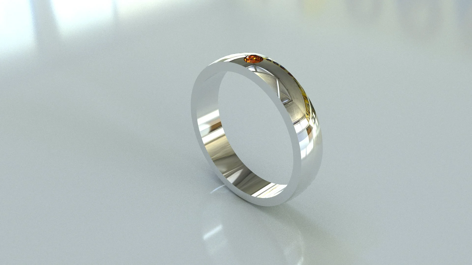 Men's Band With Citrine