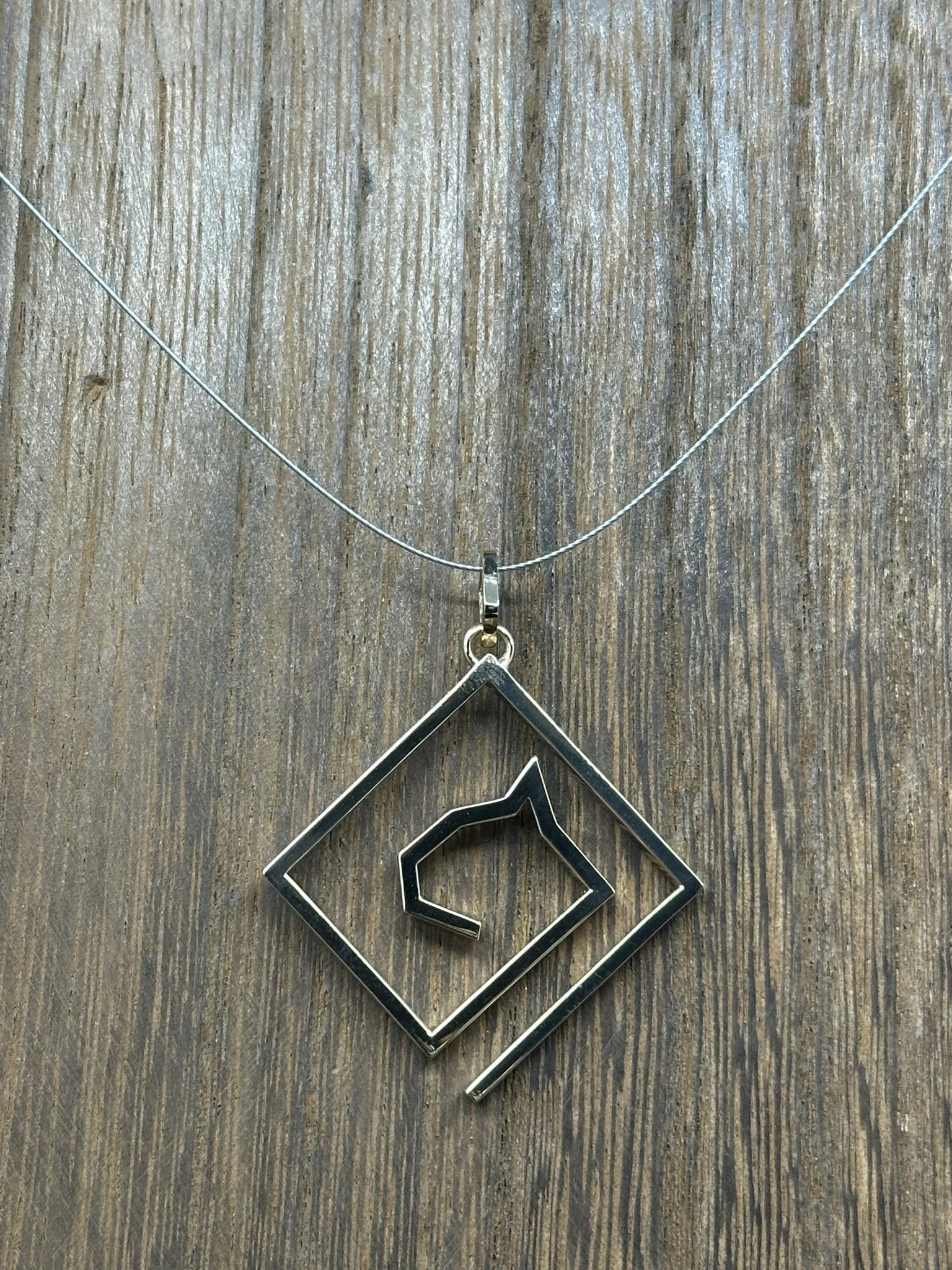 Custom Gold Cat Pendant 