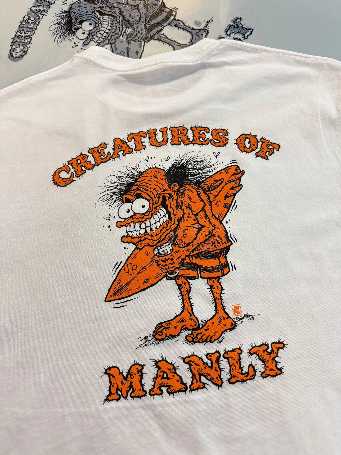 One from a little while ago we printed up for @creaturesofmanly with rad art by @mentalben