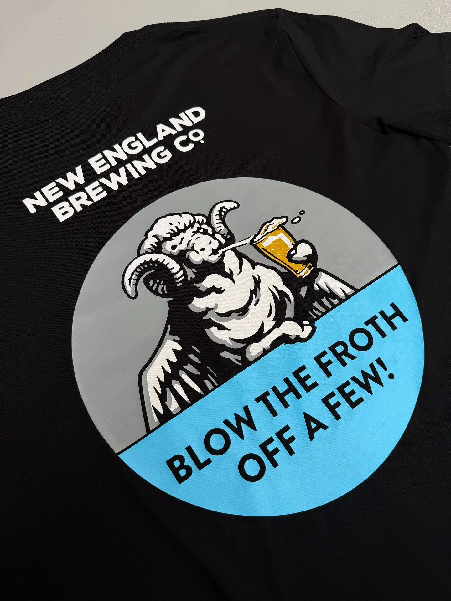 Fresh run of tees printed up for @newenglandbrewco