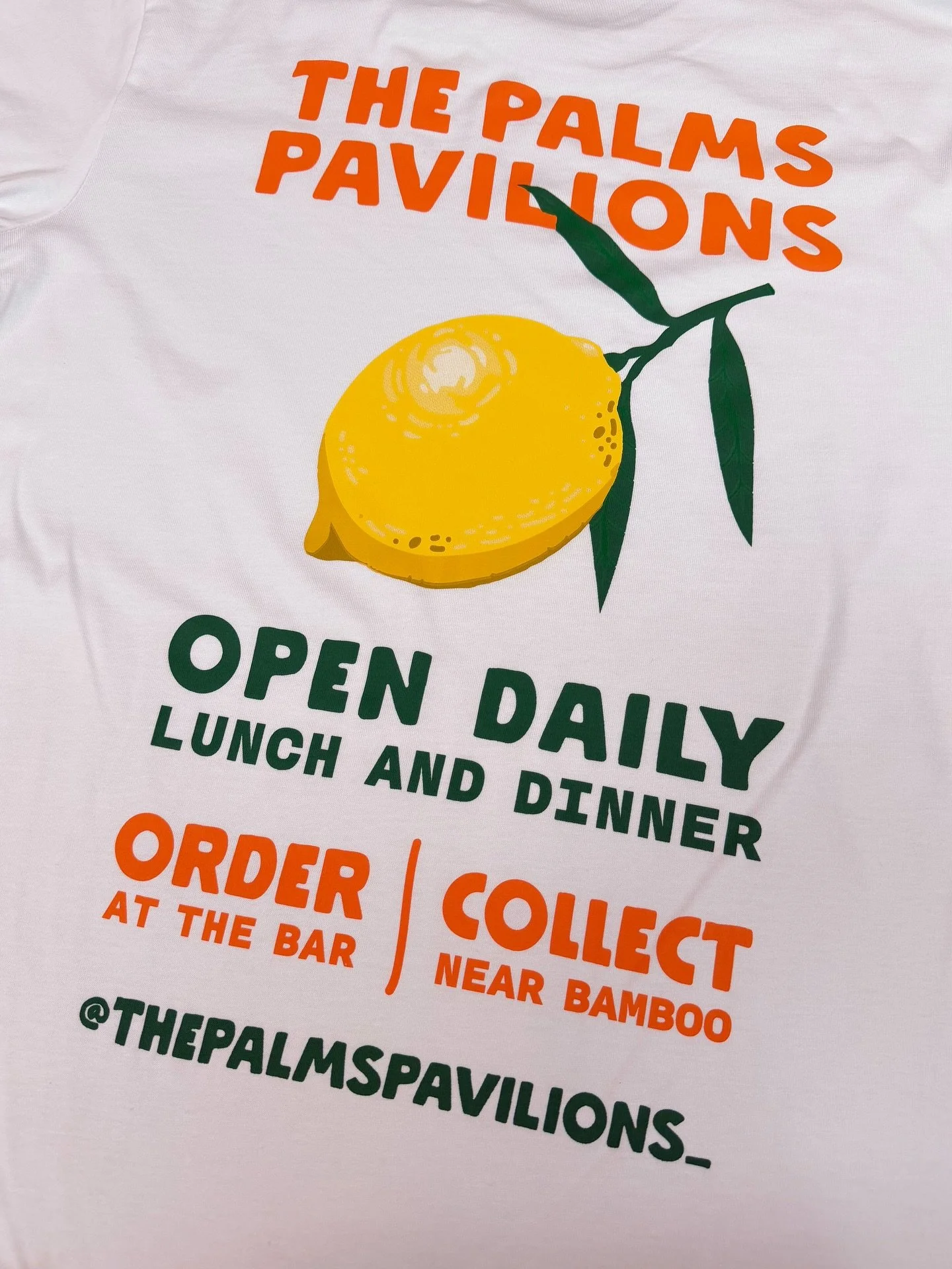 Fresh run of tees printed up for @thepalmssydney @thepalmspavilions_