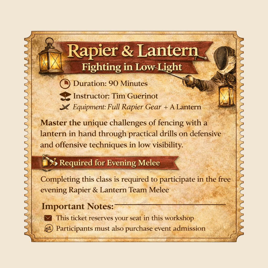 Rapier & Lantern: Night Fighting Fundamentals