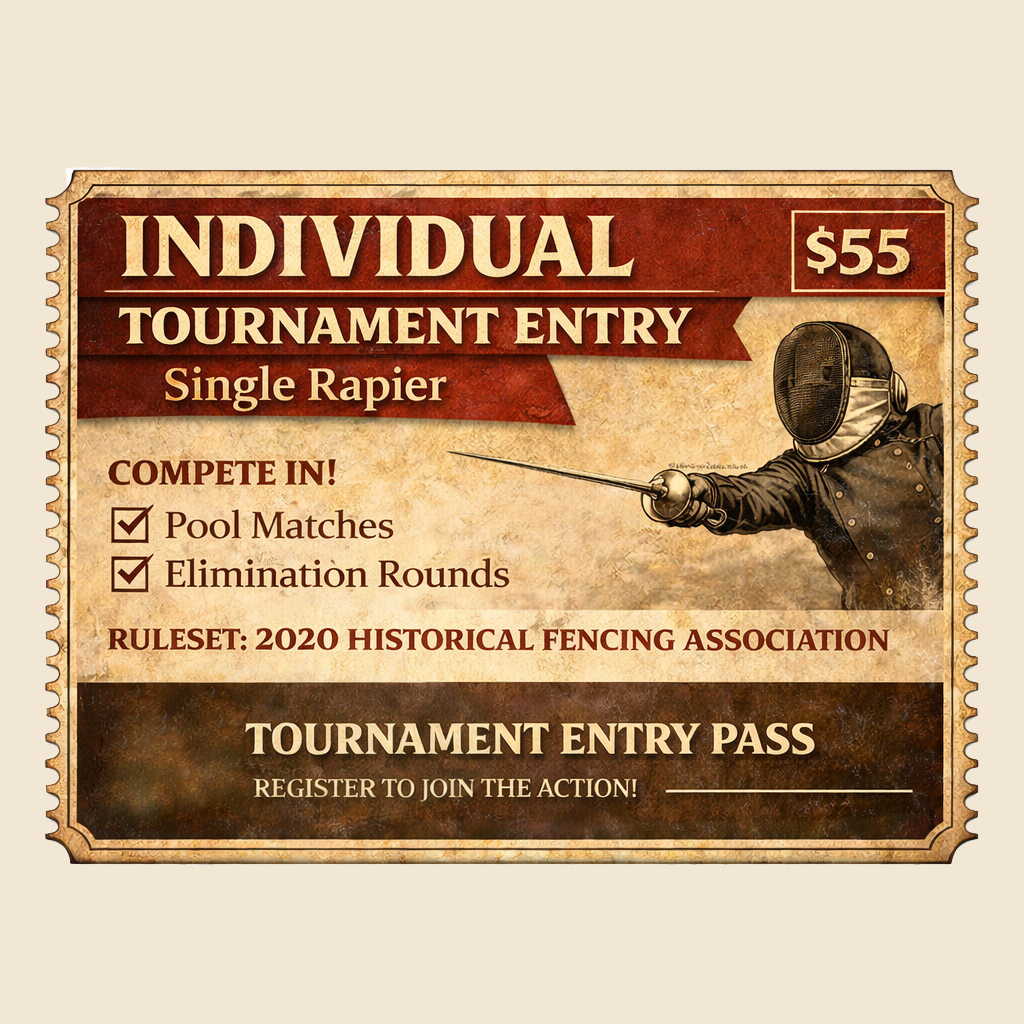 Individual Tournament Entry: Single Rapier