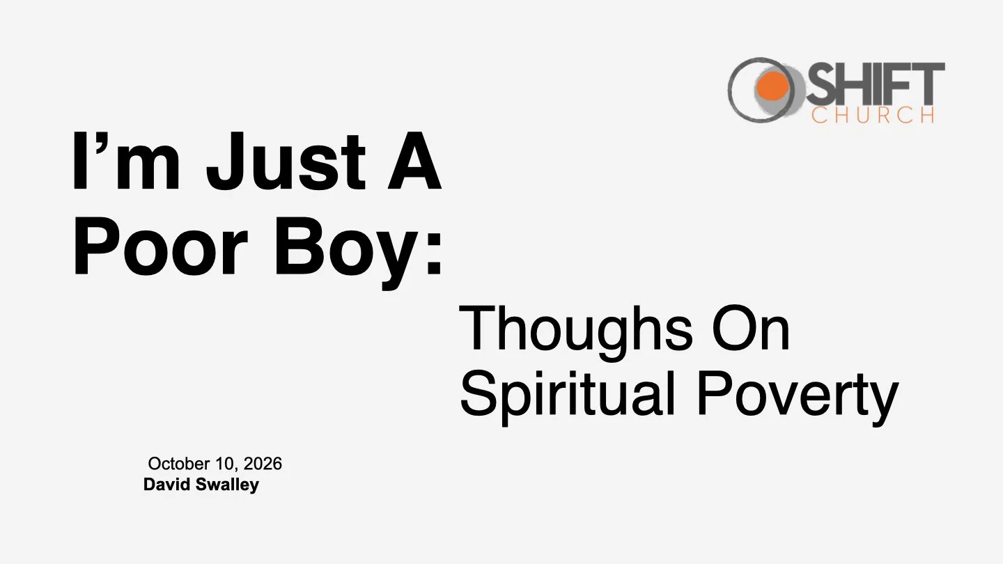 Oct 4 | I'm Just a Poor Boy - David Swallow
