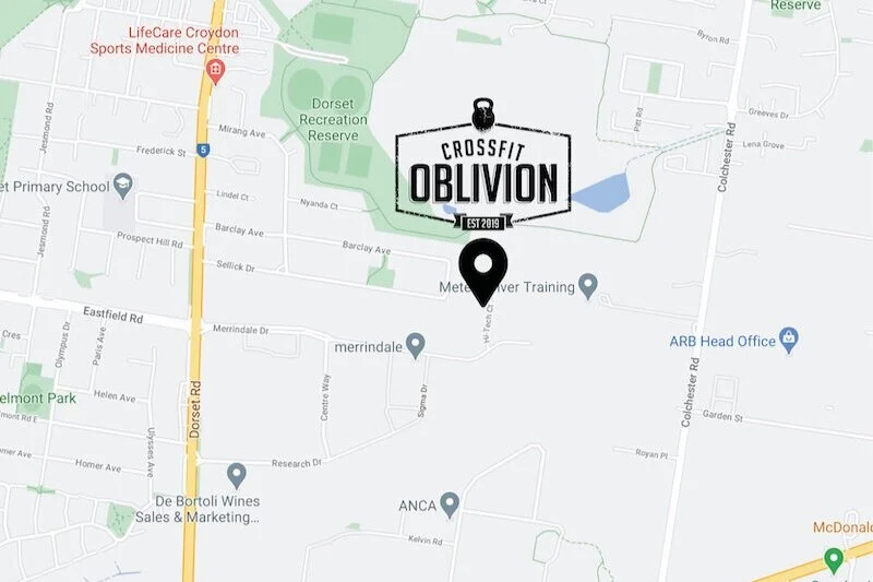 Map+marking+the+location+of+CrossFit+Oblivion