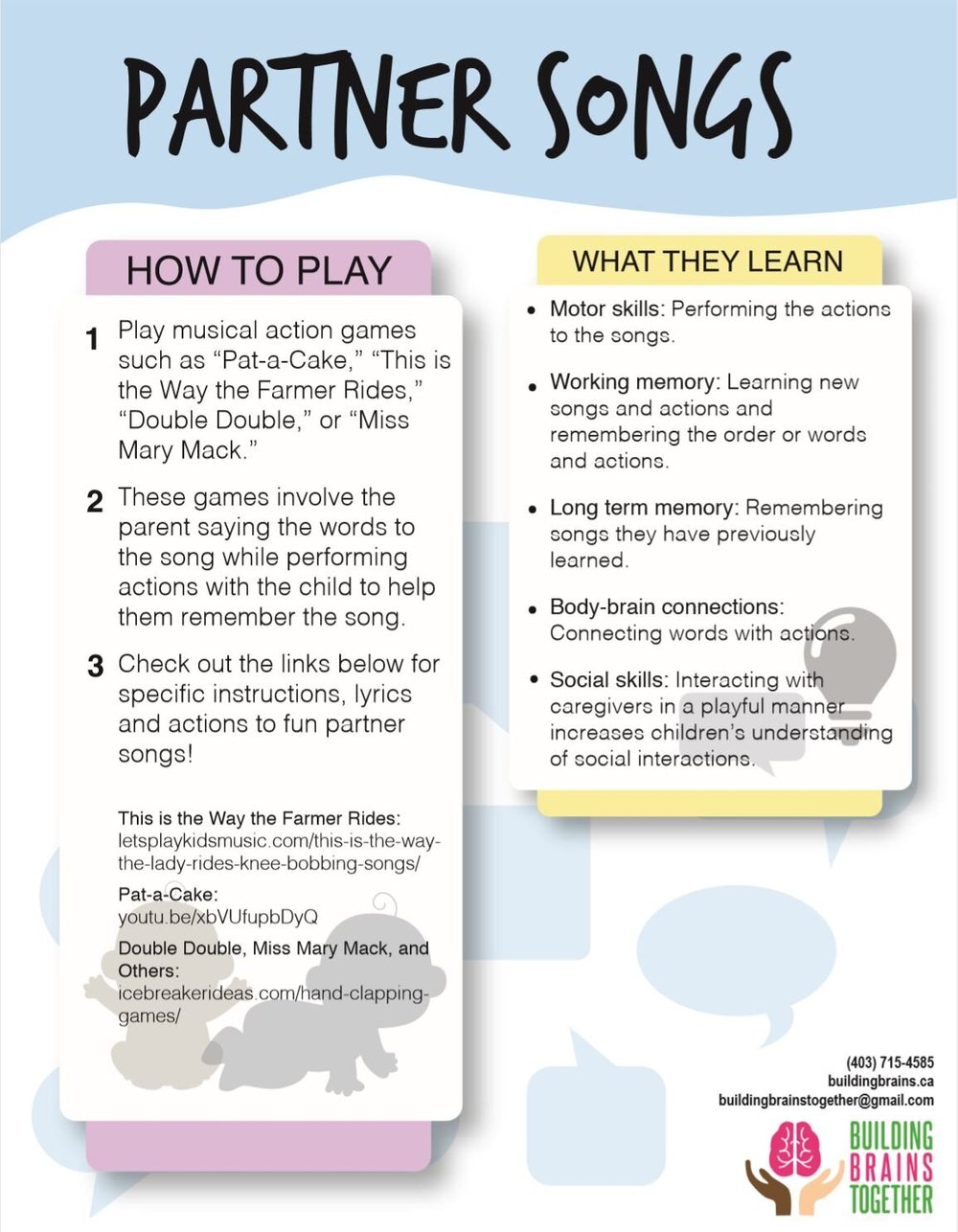 Partner Songs — Building Brains Together