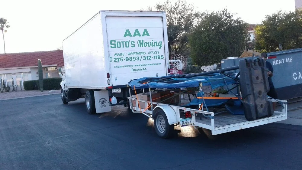 We do have an 18 foot trailer to move large and bulky items.