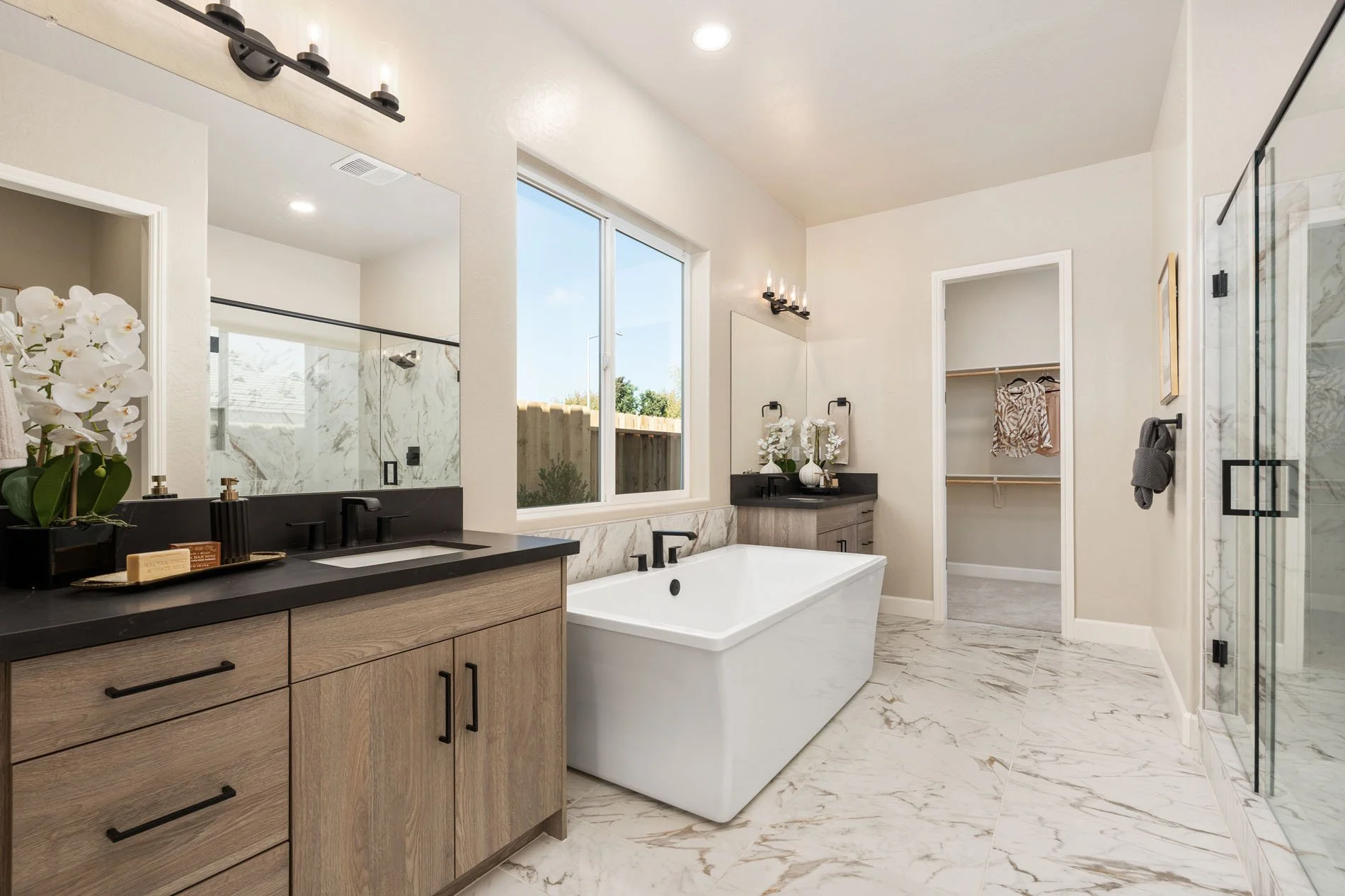 Free-Standing Soaking Tub in Primary Suite