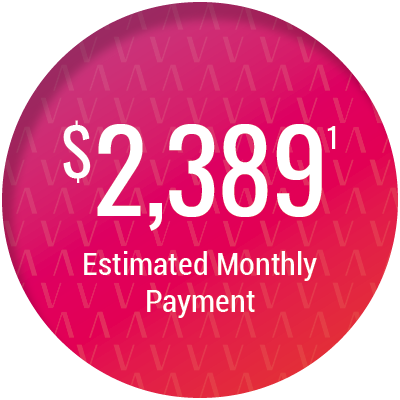 $2,389 estimated monthly payment. See footnote 1 for rate, APR and terms.