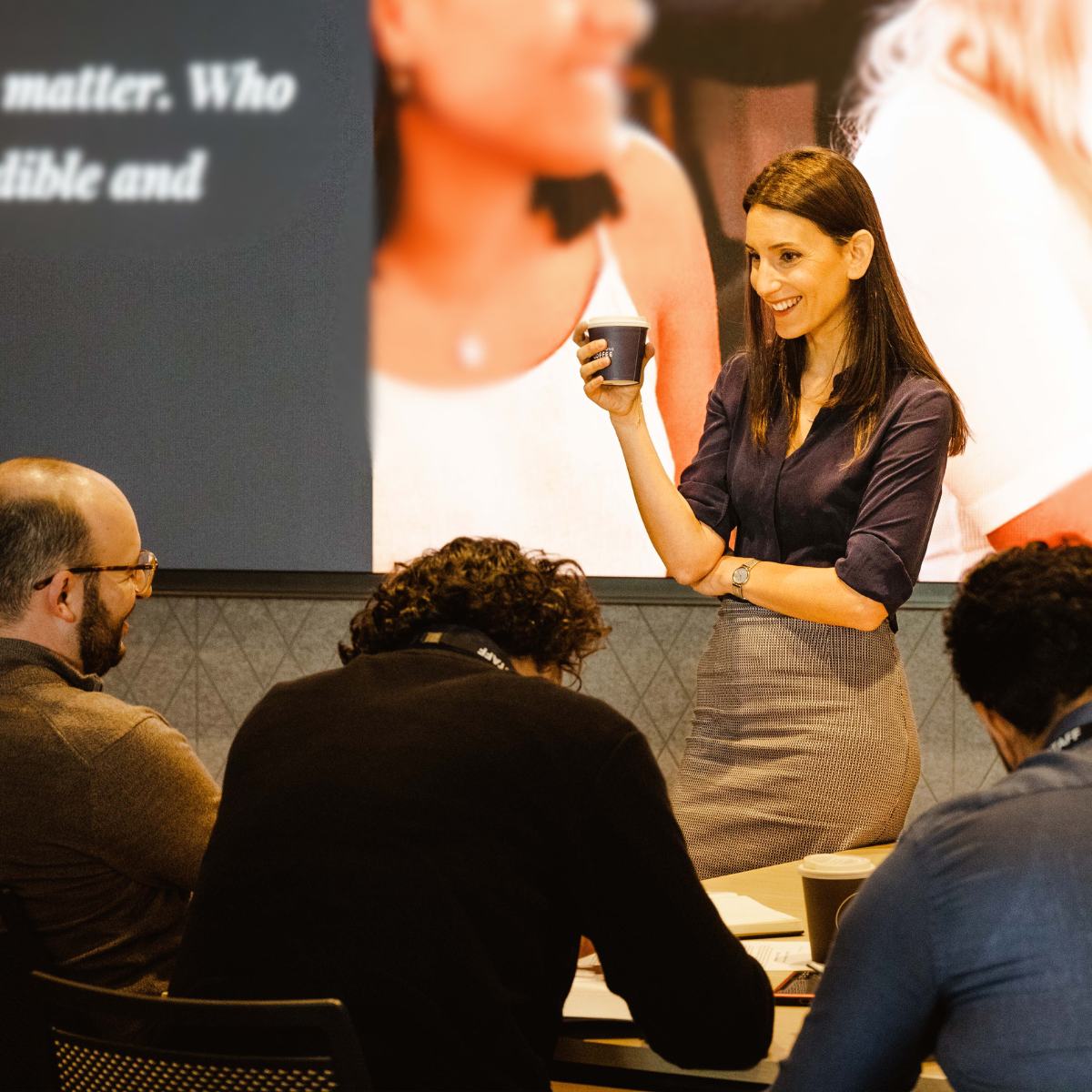Noa at a client workshop