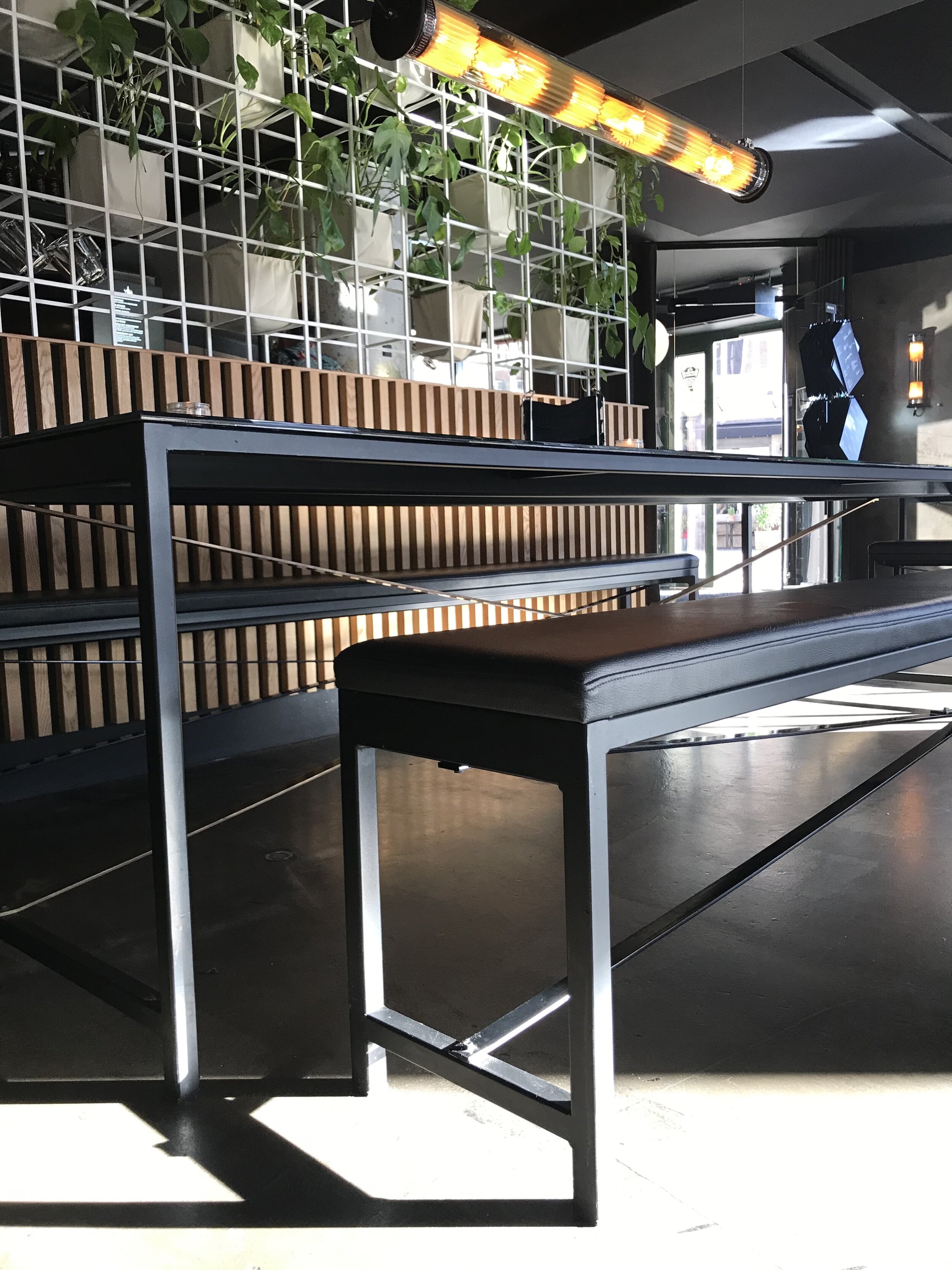 BlackPowder Dining Table &amp; Customised Bench Sliders Copenhagen