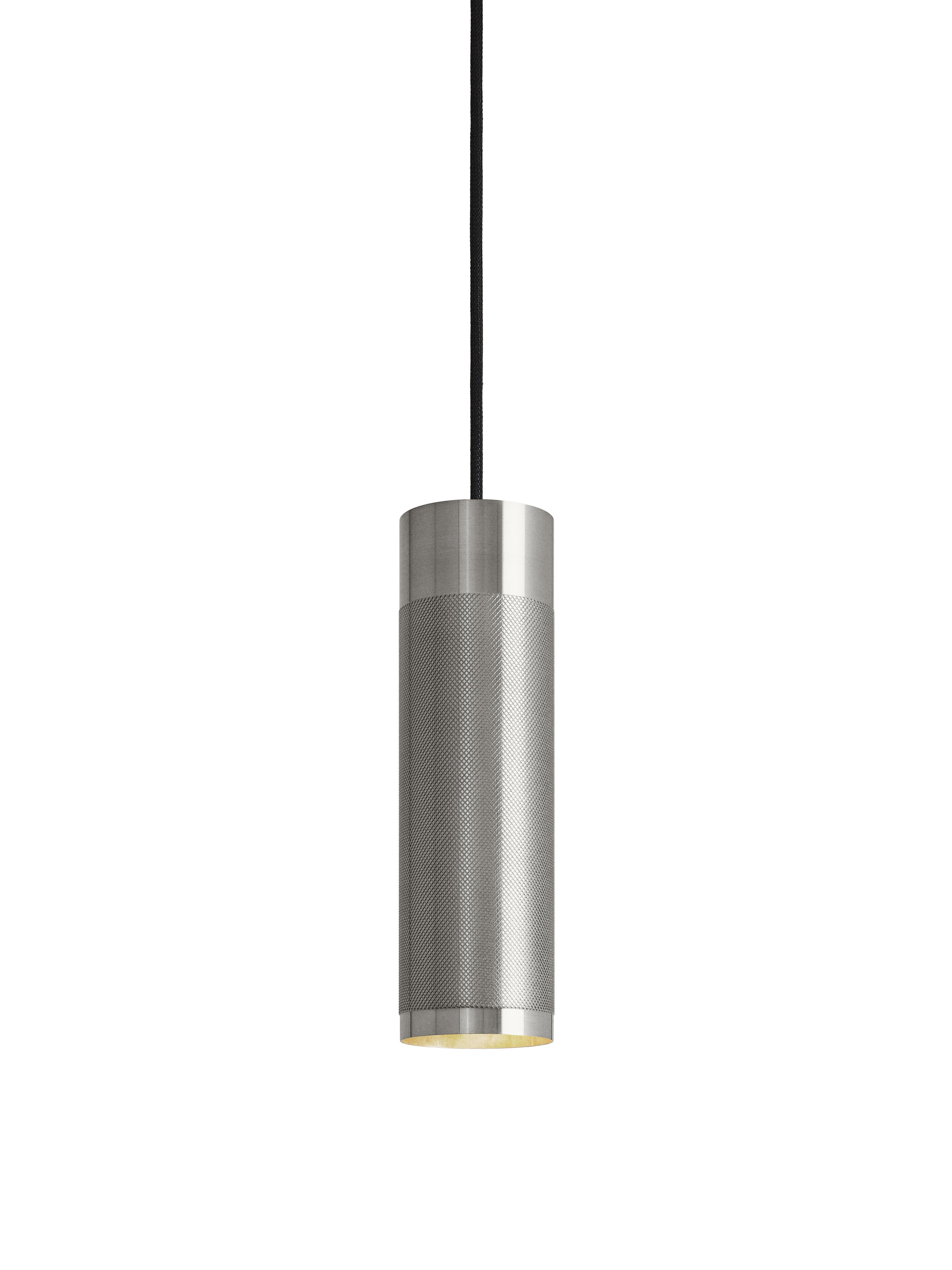 New In: Patrone Pendant lamp in Nickel-plated Brass, Steel Surface ...