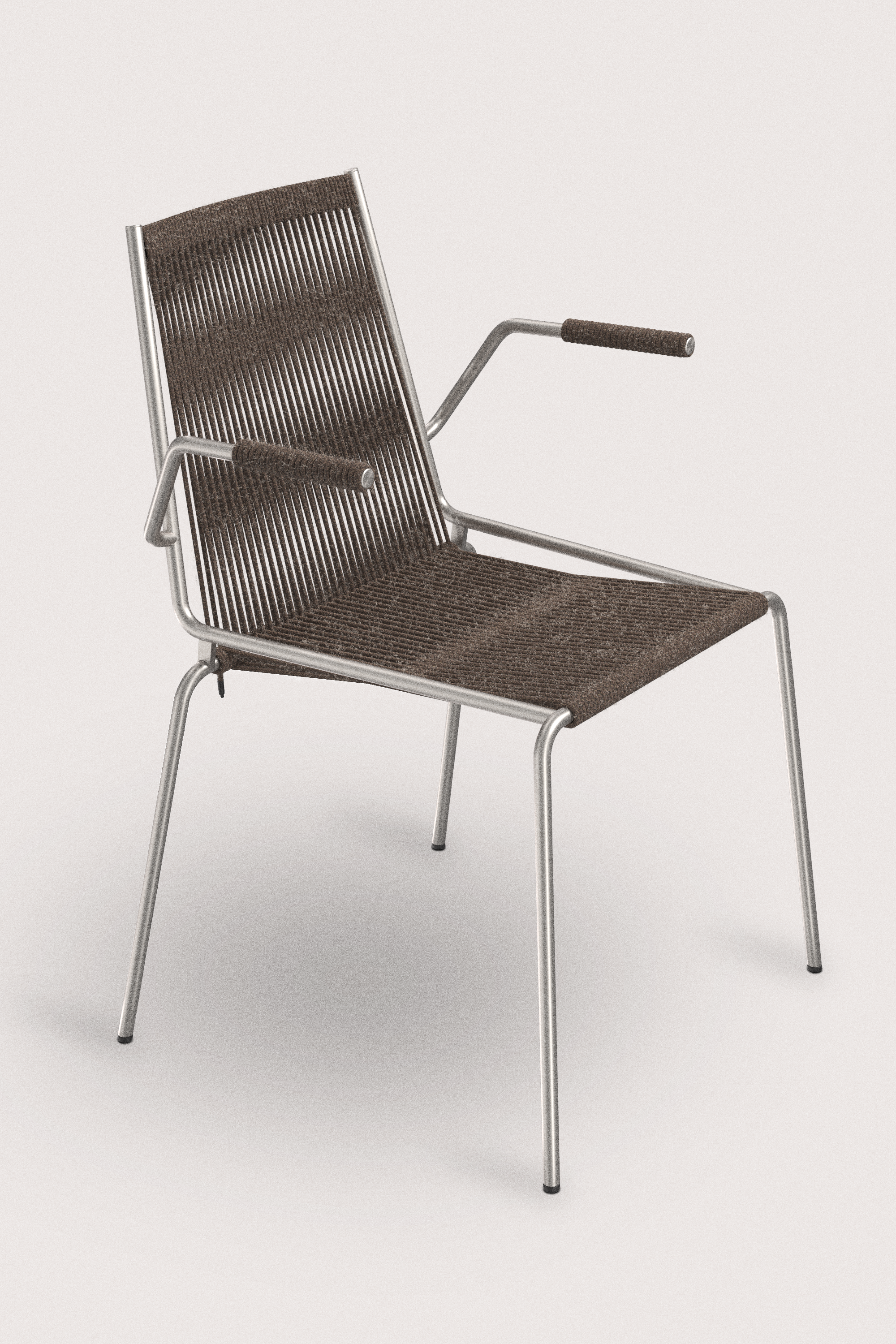  Noel Armrest Chair I Steel Base, Dark Grey 