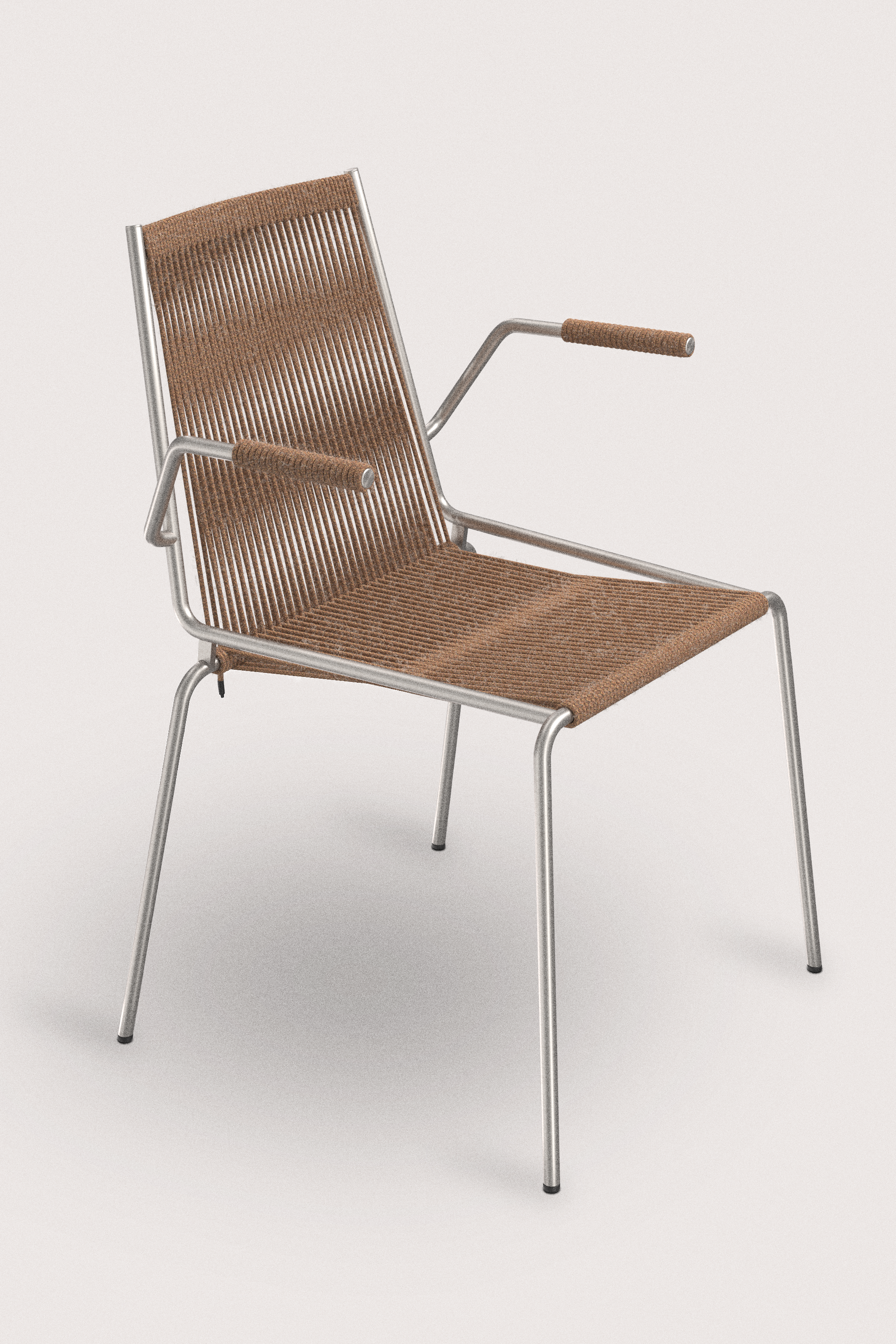 Noel Armrest Chair I Brown Wool