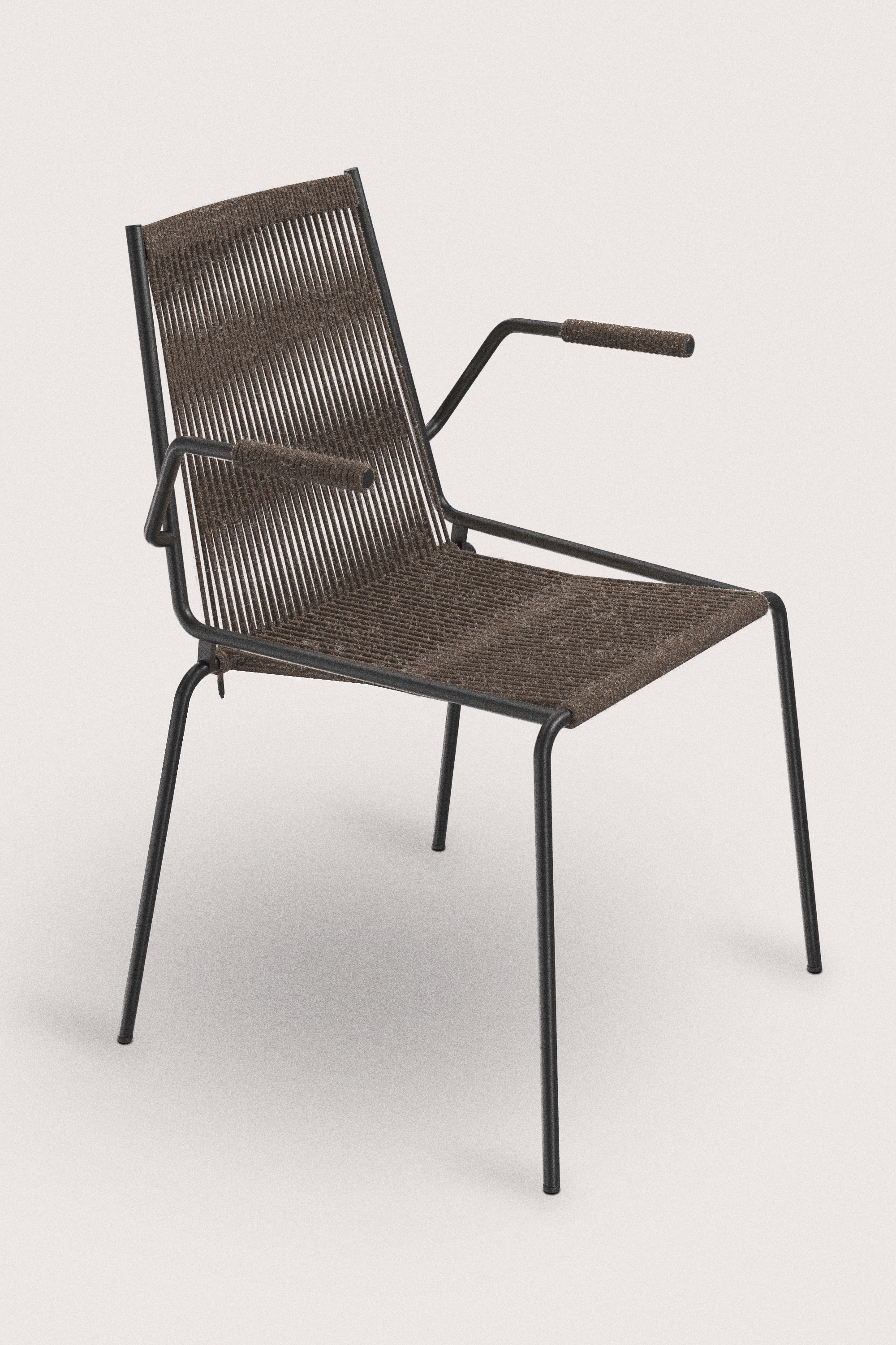 DW3022_Noel Chair With Armrest_Black_Wool Flag Halyard_Thorup Copenhagen.png