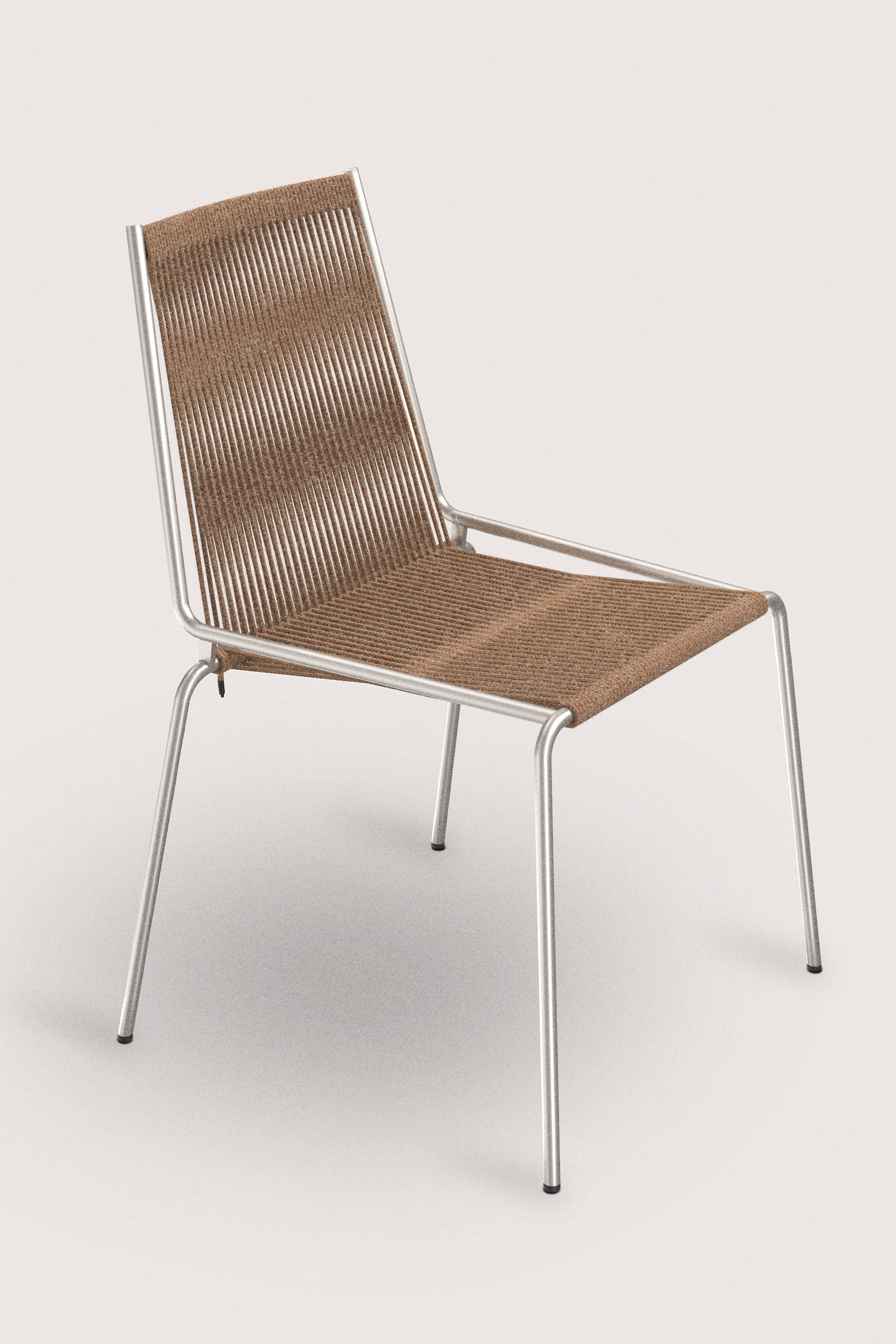  Noel Dining Chair I Steel Base, Brown 