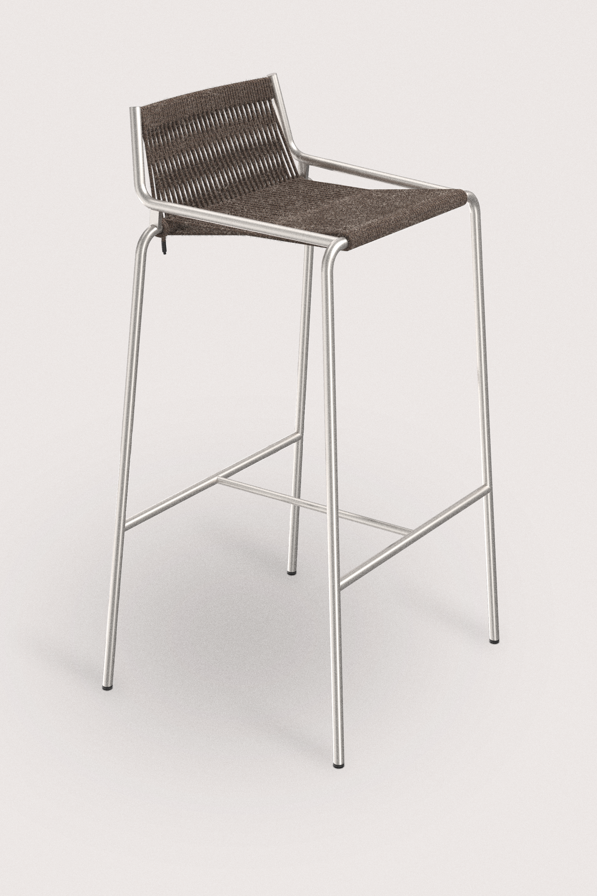 Noel Bar Stool H77 I Dark Grey Wool