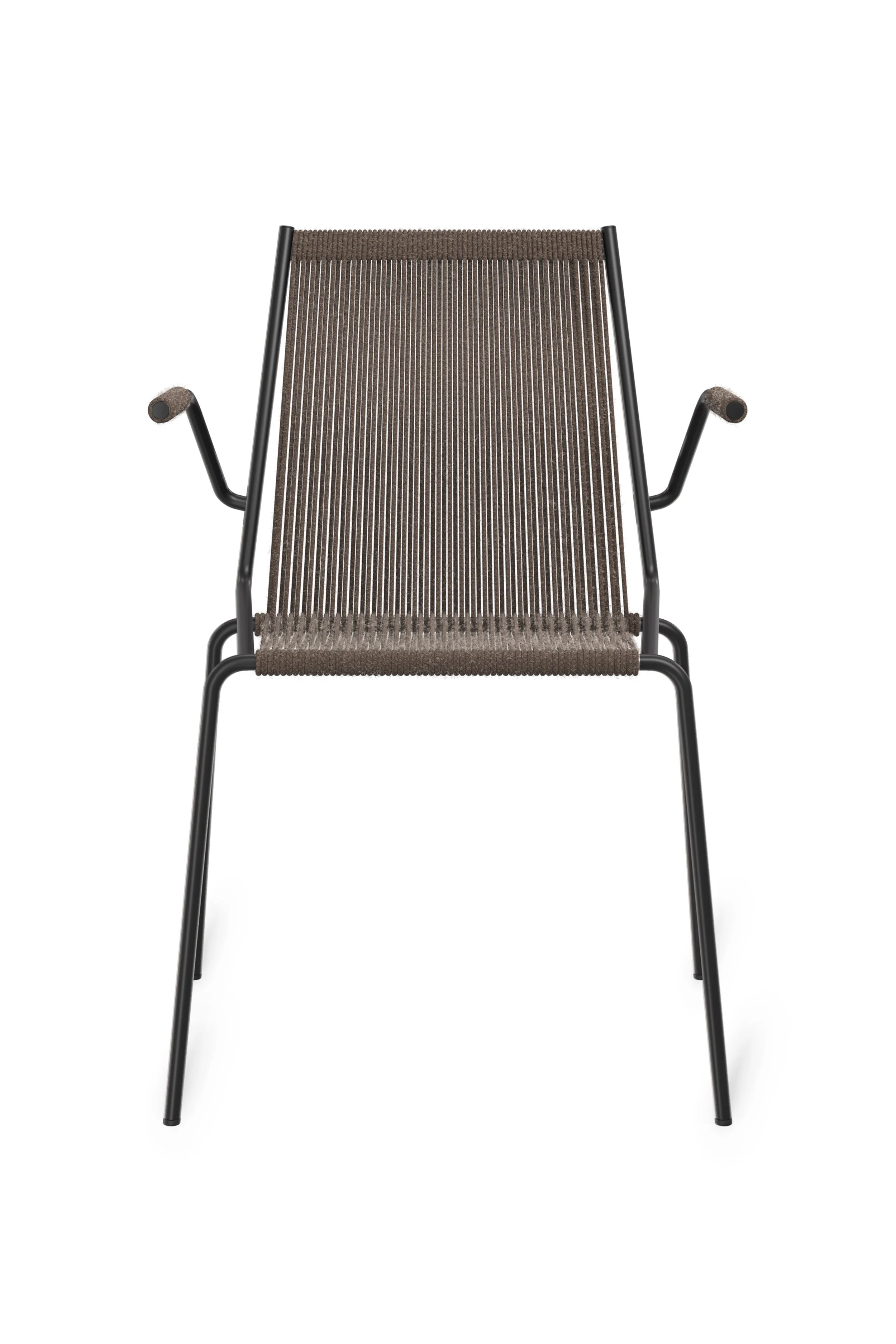 Thorup Copenhagen_DW3022 Noel Armrest Chair black dark grey front packshot white background.jpg