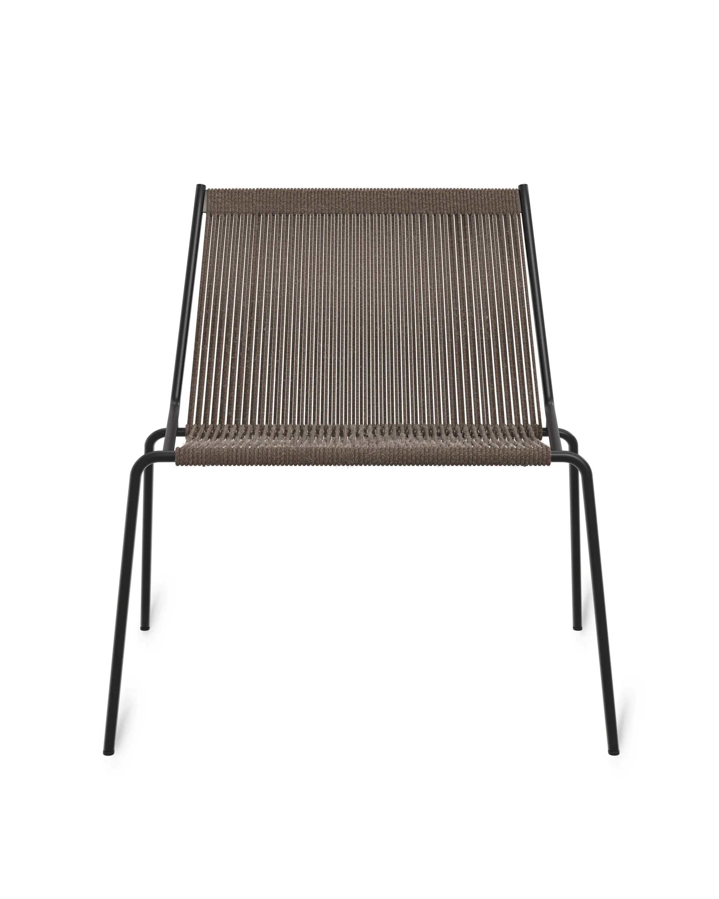 Noel Lounge Chair I Black Base / Brown Wool