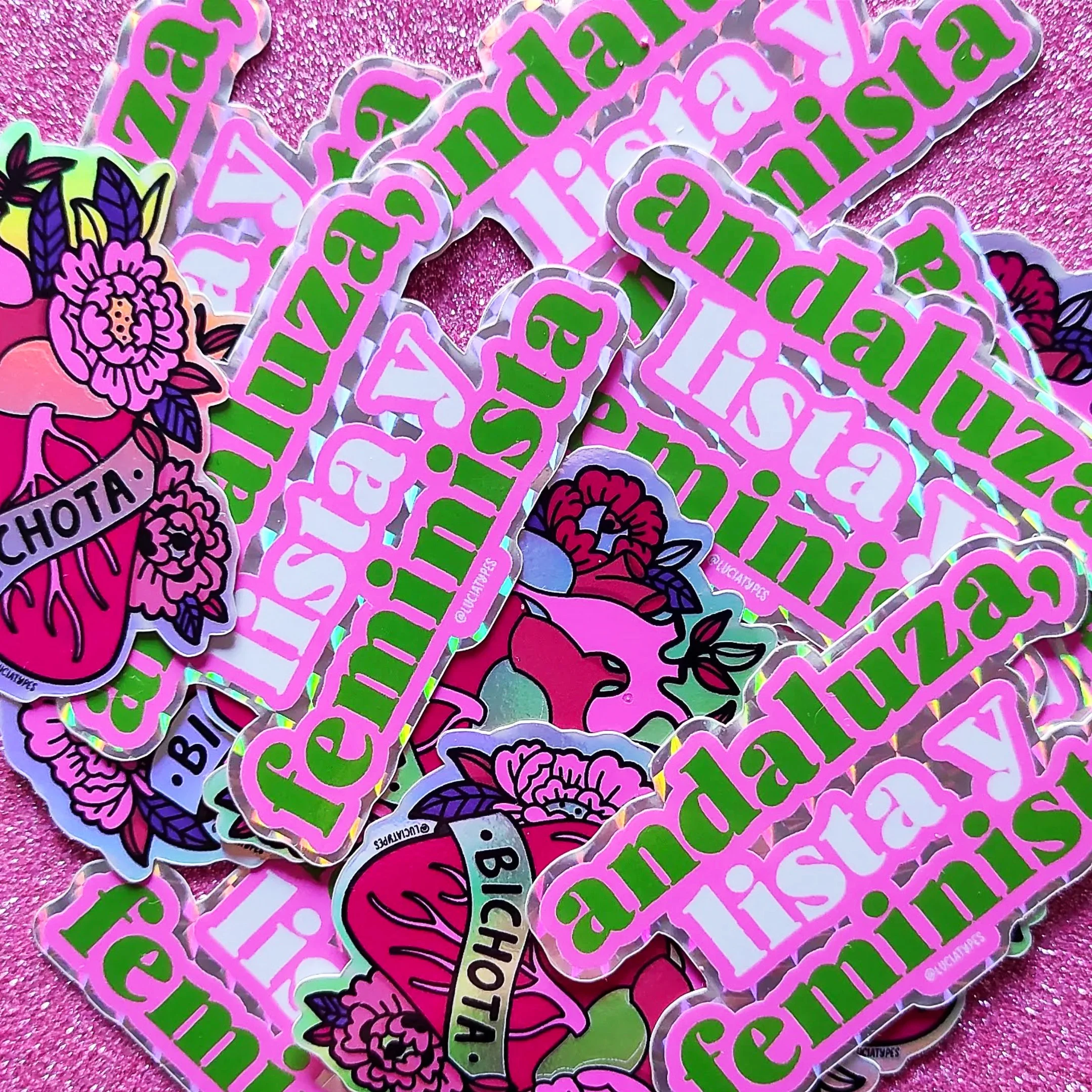Pegatina 'Andaluza, lista y feminista'