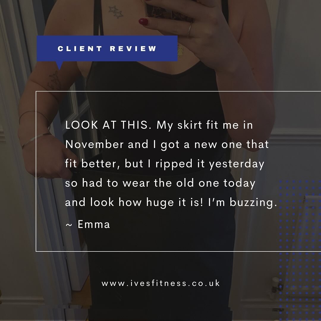 Emma&rsquo;s buzzin&rsquo; and I&rsquo;m buzzin&rsquo; - love it when a client feeds back like this, so great to see the impact that our sessions are having! #buzzin #fitness #fitnesstrainer #sportsrehabilitation #personaltraining #weightloss #weight