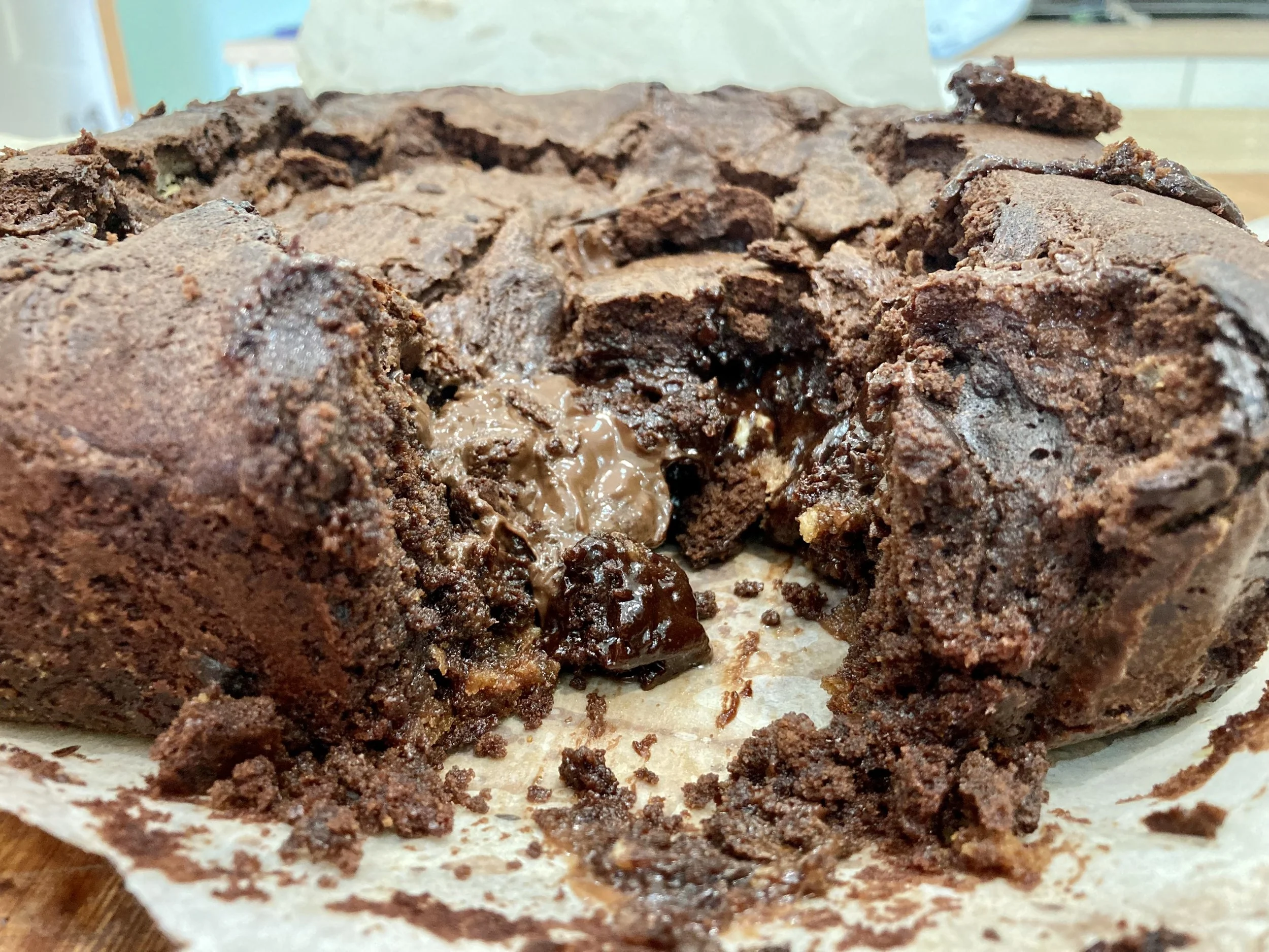 Caramel Wafer Biscuit and Nutella Brownie Lee & The Sweet Life