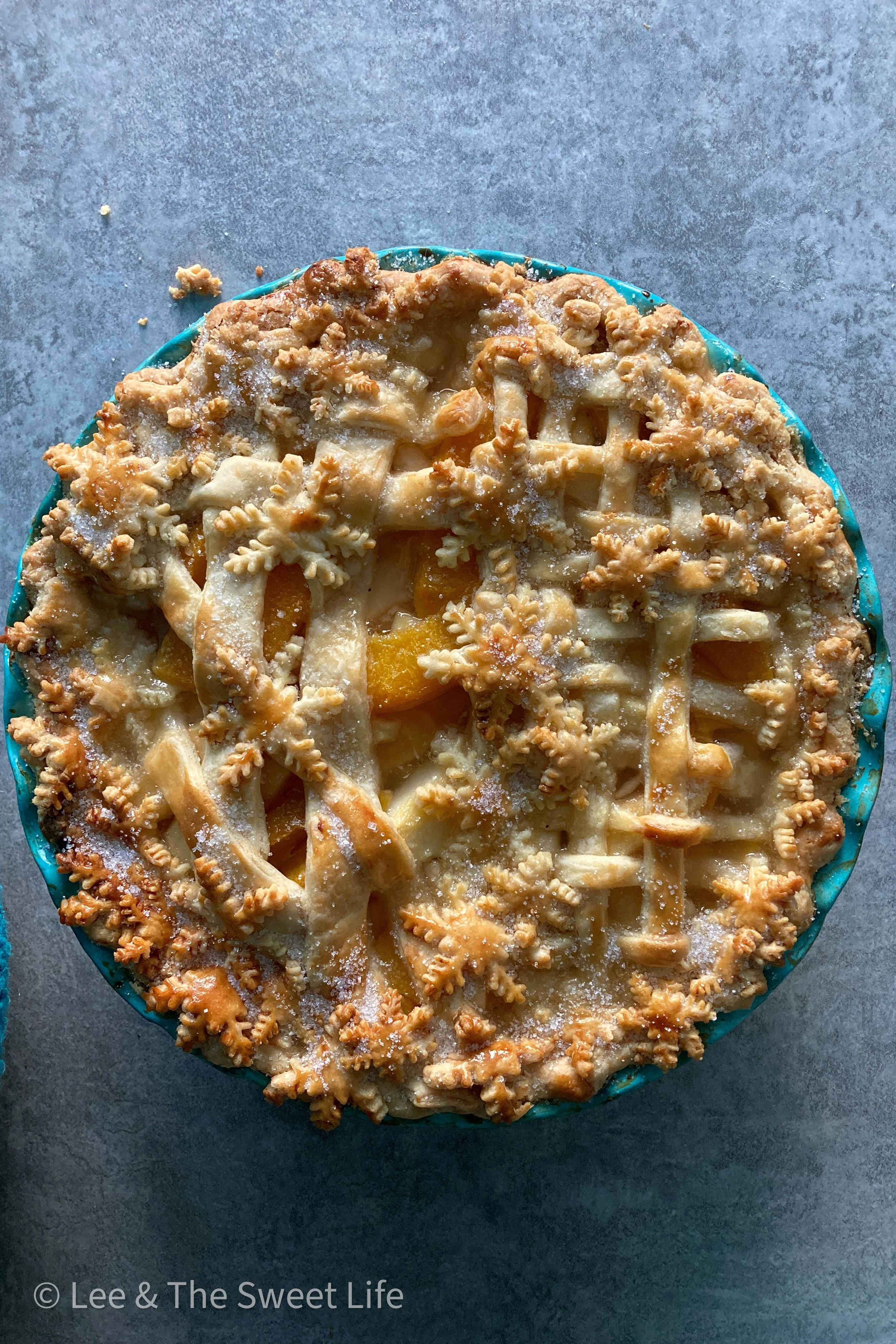 Lattice Pear &amp; Tinned Peach Pie