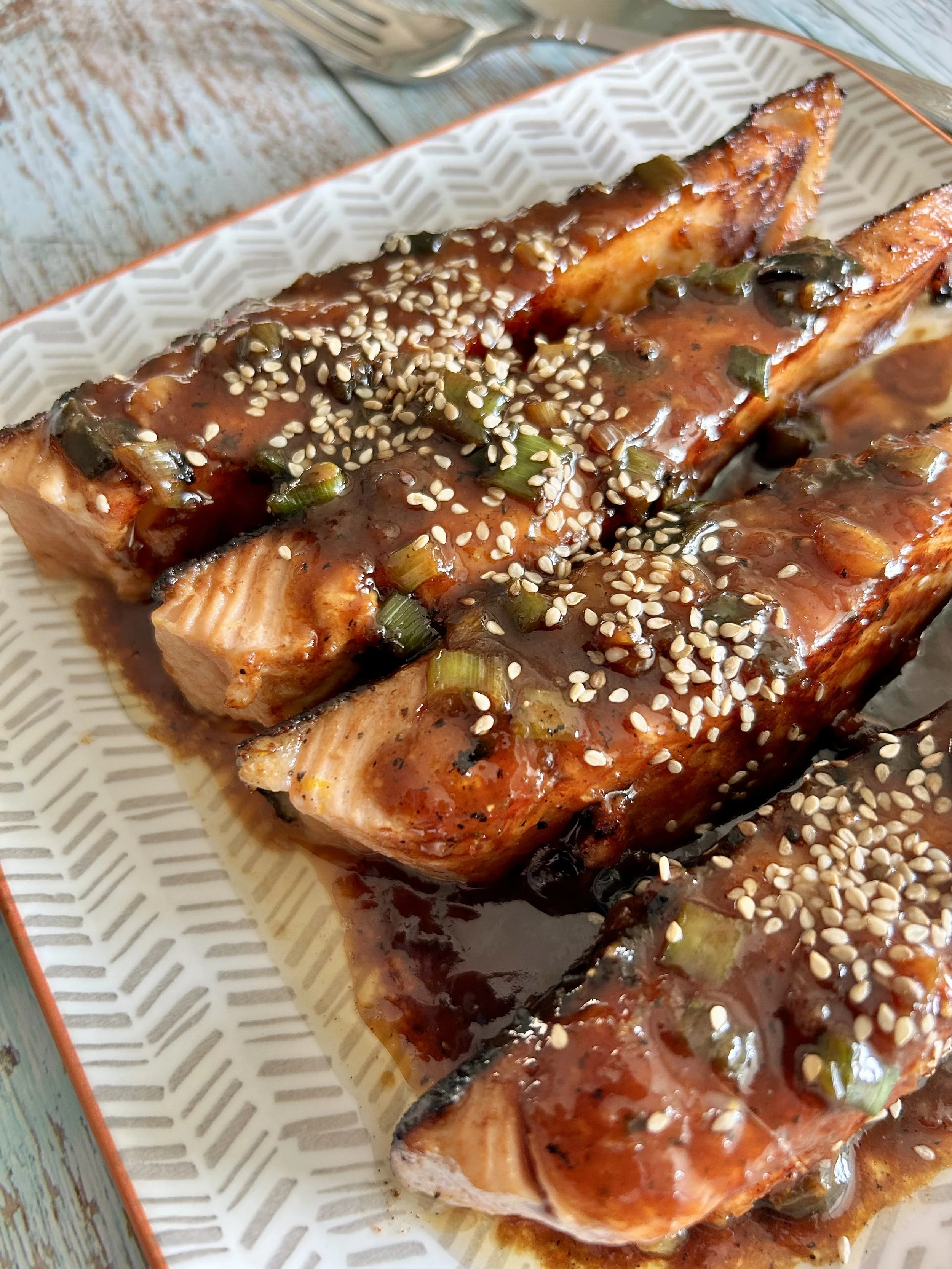 Quick Orange &amp; Honey Salmon With Sticky Sauce