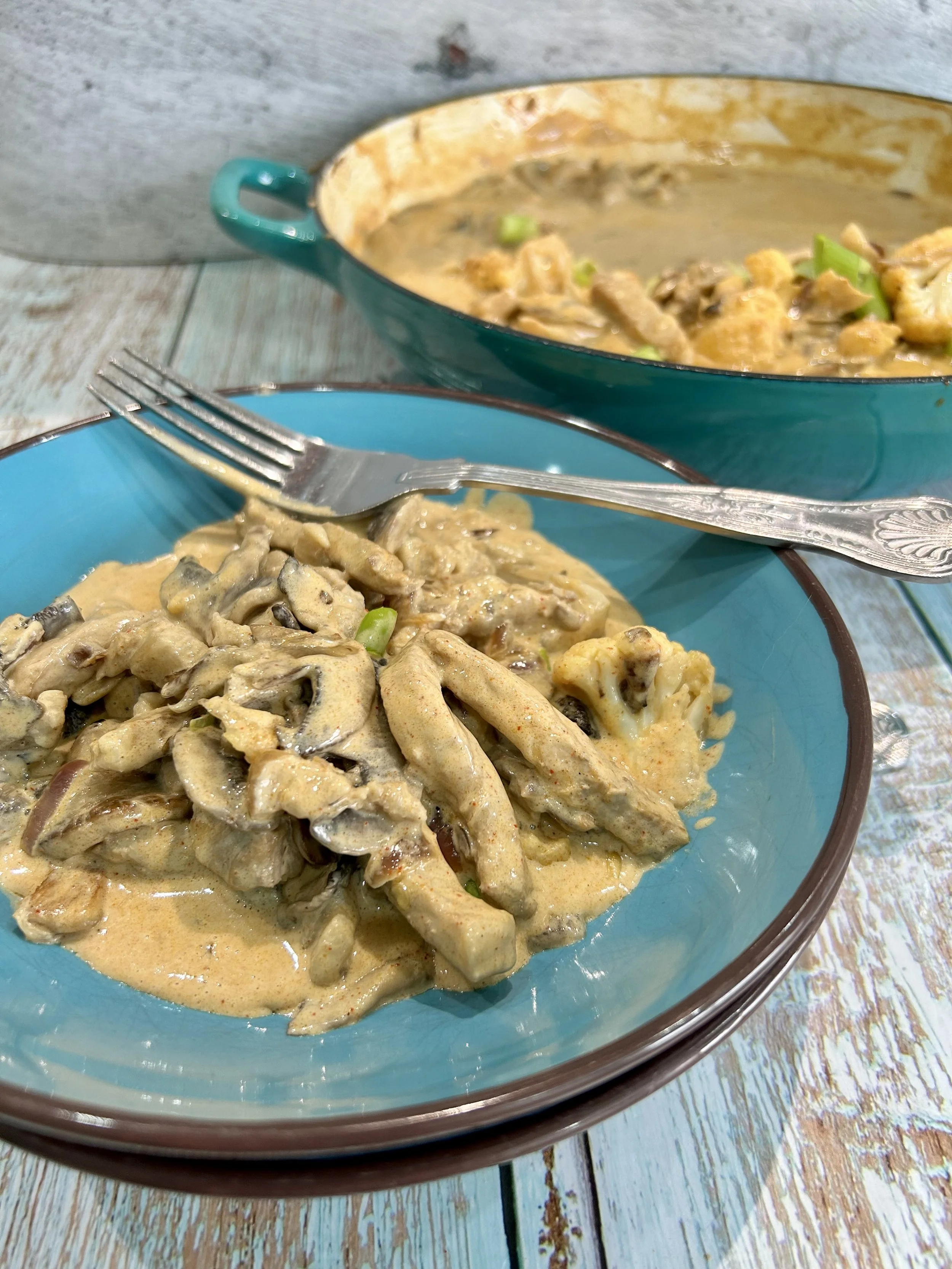 Cauliflower &amp; Pork Stroganoff