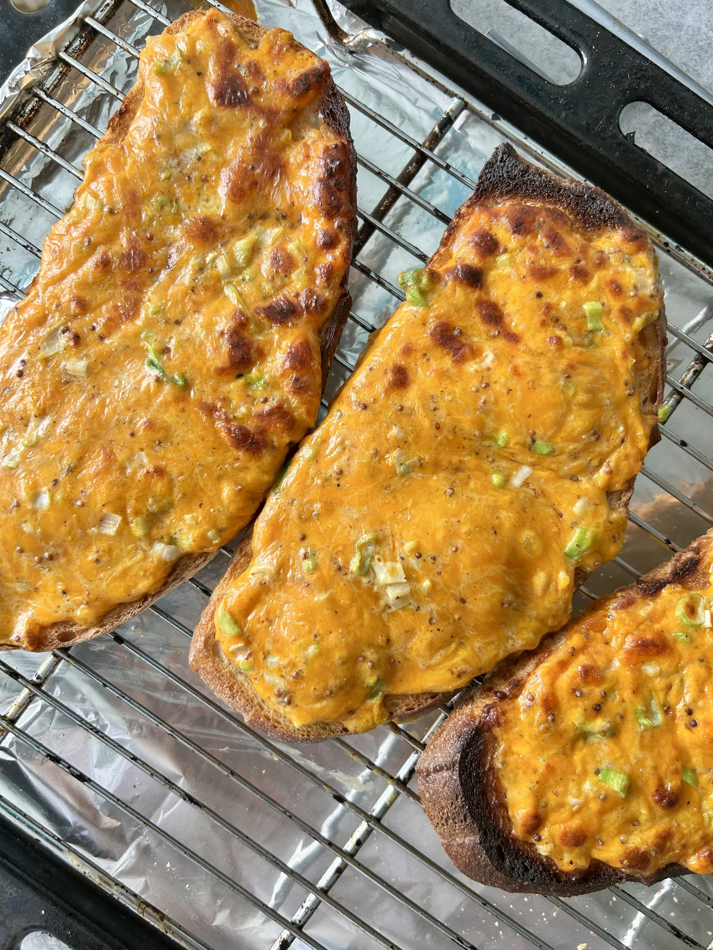 Posh Cheese on Toast – Welsh Rarebit - Grilled Cheese 