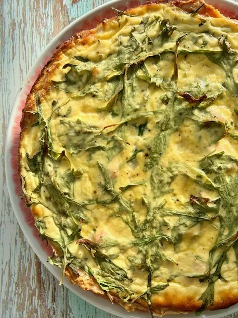 Salmon, Leek &amp; Rocket Tart with Parmesan Pastry