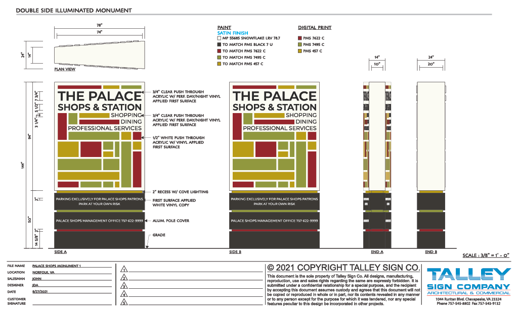 Palace Shops monument design