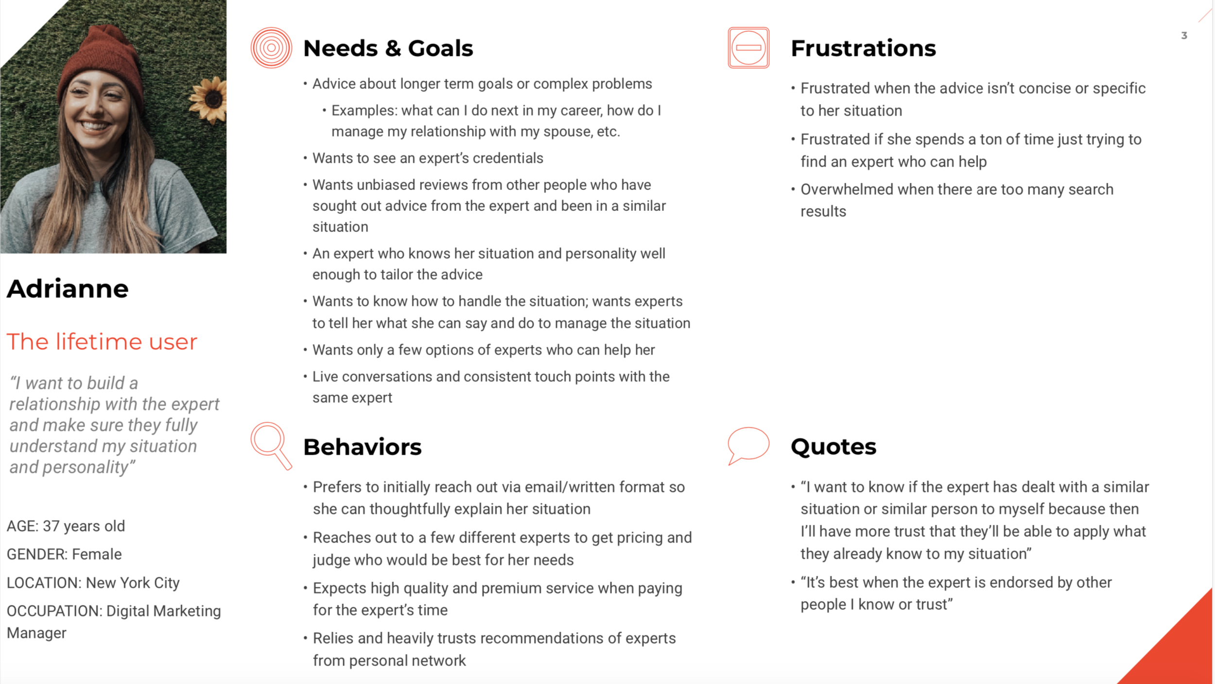 The lifetime user persona (Copy)