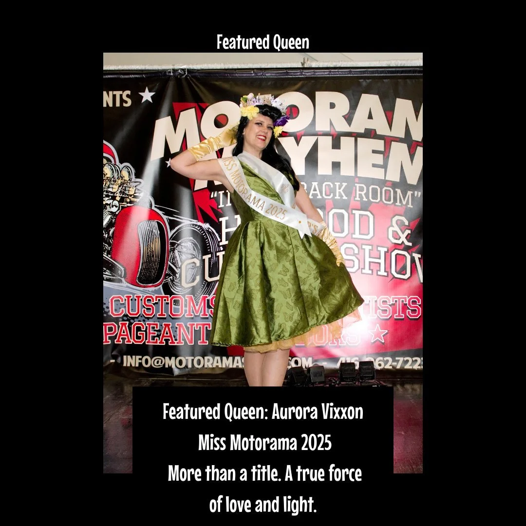 👑 Aurora Vixxon &ndash; Miss Motorama 2025 &amp; our Featured Queen
 ⁠She&rsquo;s not just a titleholder &mdash; she&rsquo;s a community champion, a crown-polishing cheerleader, and the definition of confidence with kindness.
 ⁠
 💖 &ldquo;Being a q