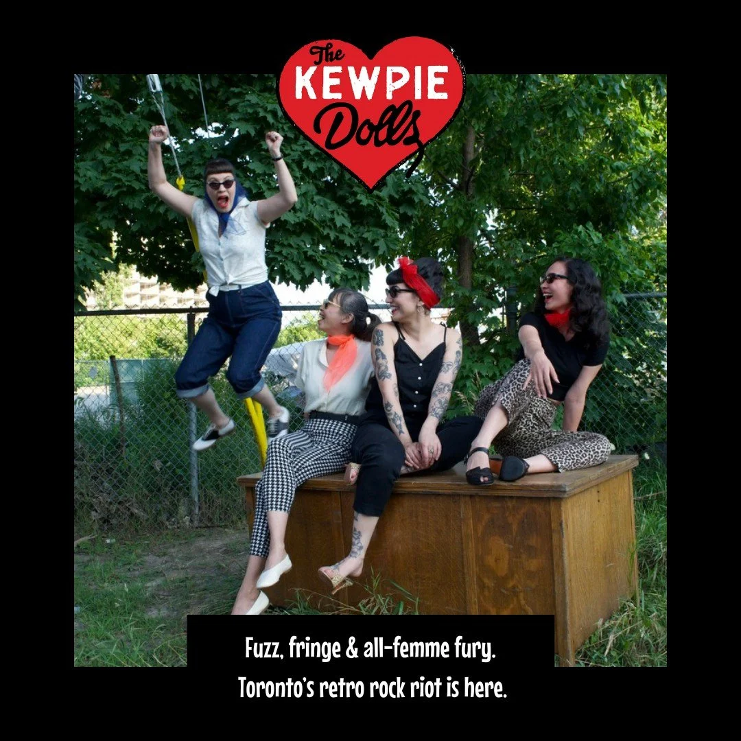 🎸 Meet @thekewpiedollsto &ndash; Toronto&rsquo;s fuzzed-out femme riot. Garage grit meets girl group glamour in this all-female band exploding out of the Toronto scene with big riffs and no apologies.
 ⁠
 🖤 Think The Sonics walked into a Shangri-La