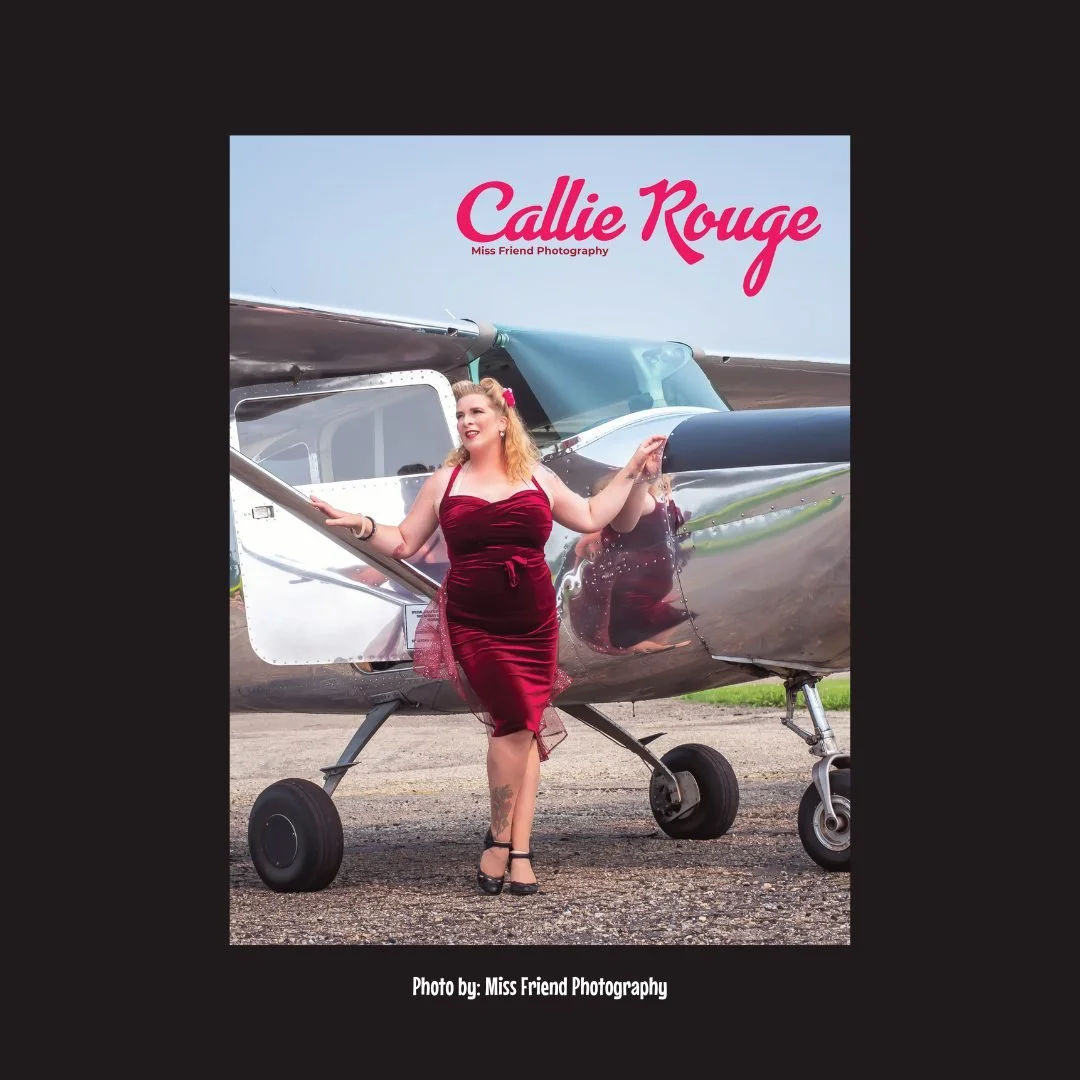 ✈️ Planes &amp; Pin Ups: Meet the Models &ndash; The Dream + Drama Crew
  This crew brings velvet, vision, and vintage sensuality straight to the runway. They're dreamers, warriors, and absolute stunners.
 ⁠
 💃 Callie Rouge &mdash; Old Hollywood mee
