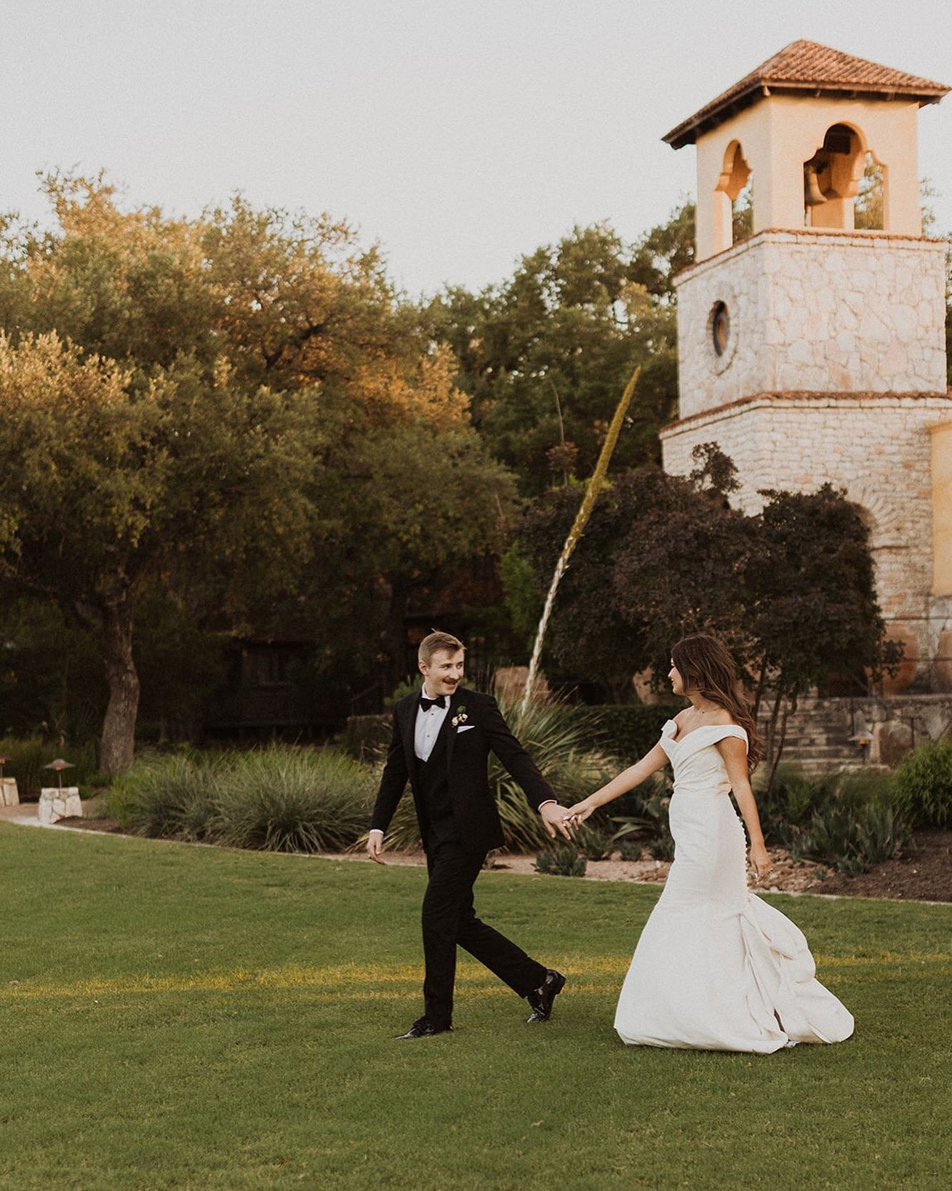 Depending on your wedding date, sometimes it is difficult to schedule sunset/golden hour pictures into your timeline, so we often suggest sneaking out of dinner for a few minutes to capture these images. While you might miss a conversation or two at 