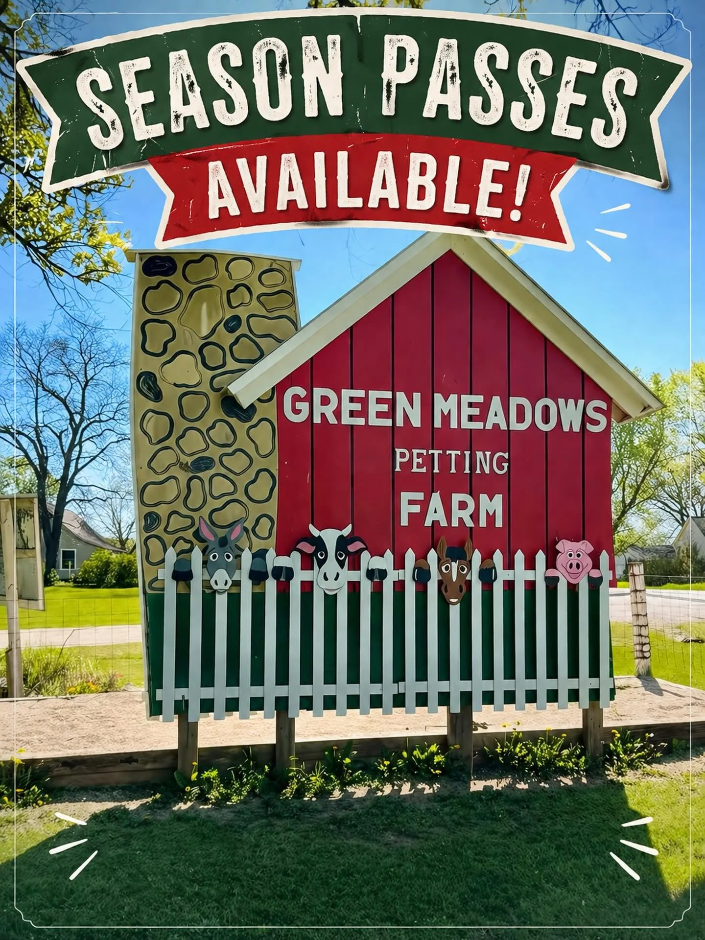 We open THIS FRIDAY! Do you have your season pass?! 

Season passes are $48 per person and last for an entire calendar year! 

What&rsquo;s included in a season pass? 
🚜unlimited petting farm visits for an ENTIRE year
🌙 Admission to our two annual 